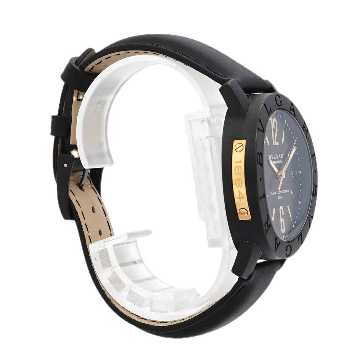 Bvlgari BB40CL horloge met zwarte wijzerplaat 40mm