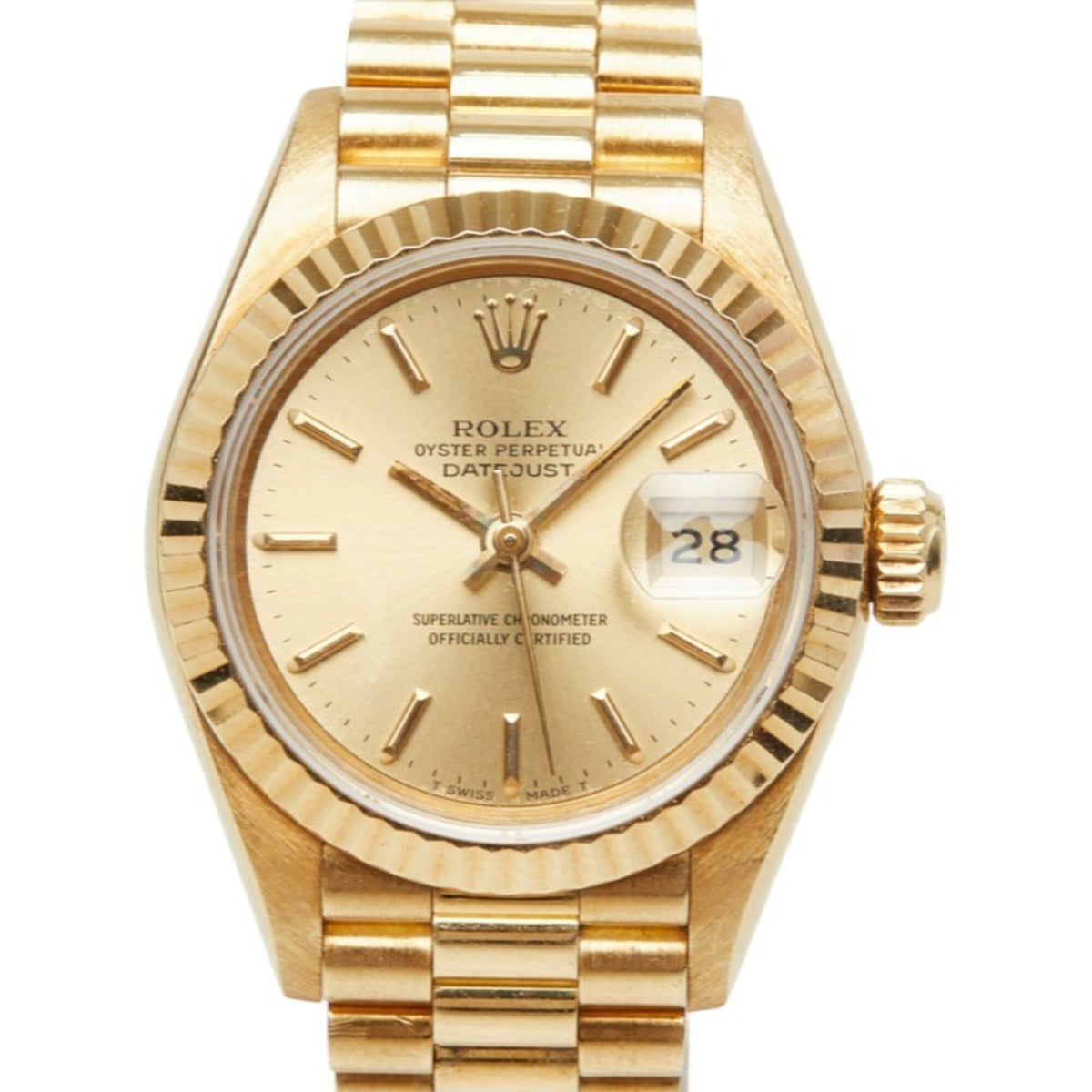 Rolex Lady Datejust 69178 Champagne, Gold Dial 26mm Watch