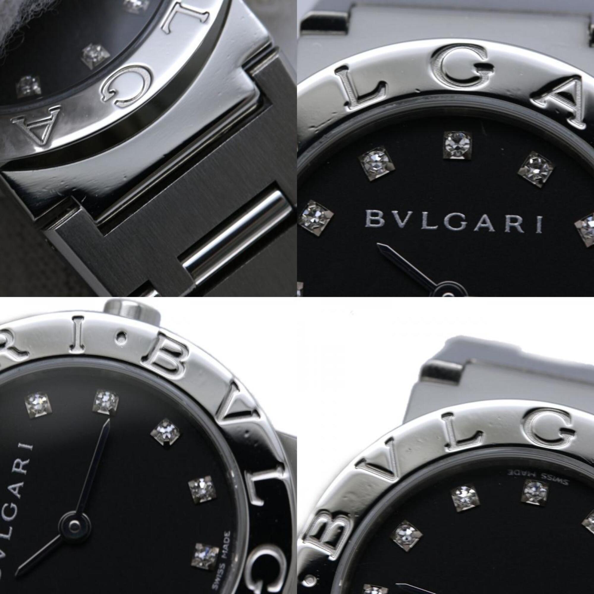 Bvlgari Bulgari BB26SS/12 BB26SS Black Dial Stainless steel 26mm Watch