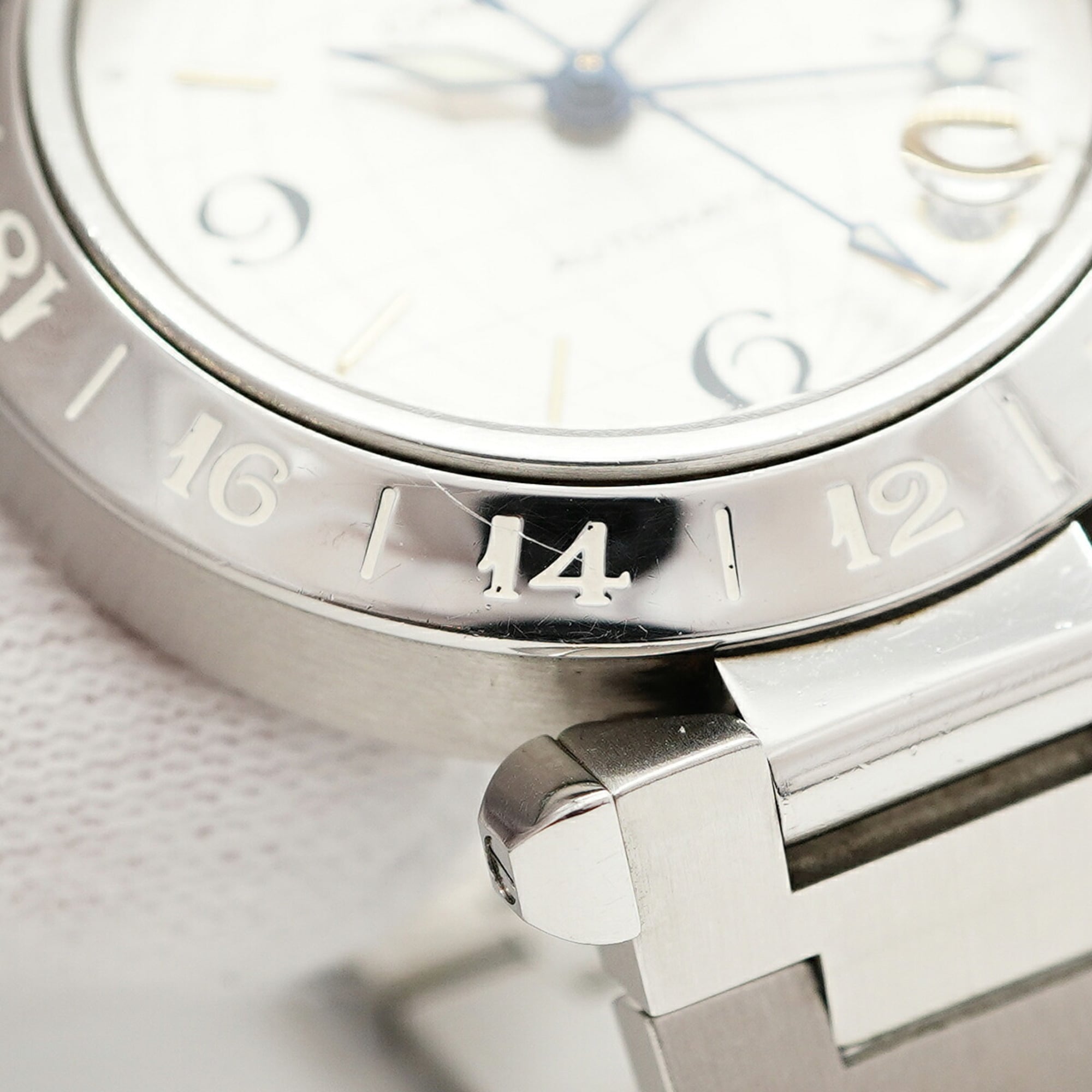 Cartier Pasha C Meridian GMT W31029M7 Silver Dial (Boys' Size)