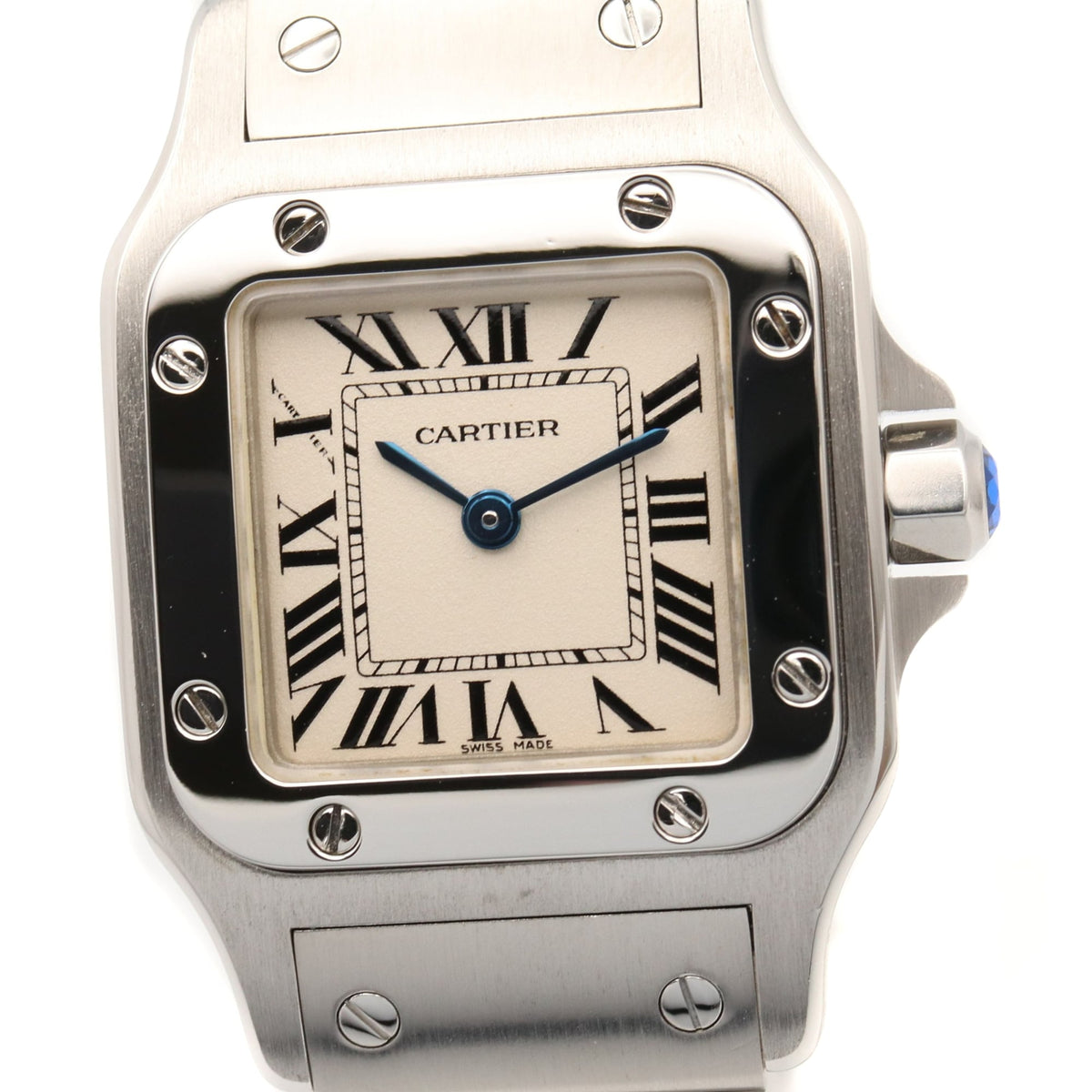 Cartier Santos Galbee SM W20056D6 horloge met zilveren wijzerplaat, 24 mm