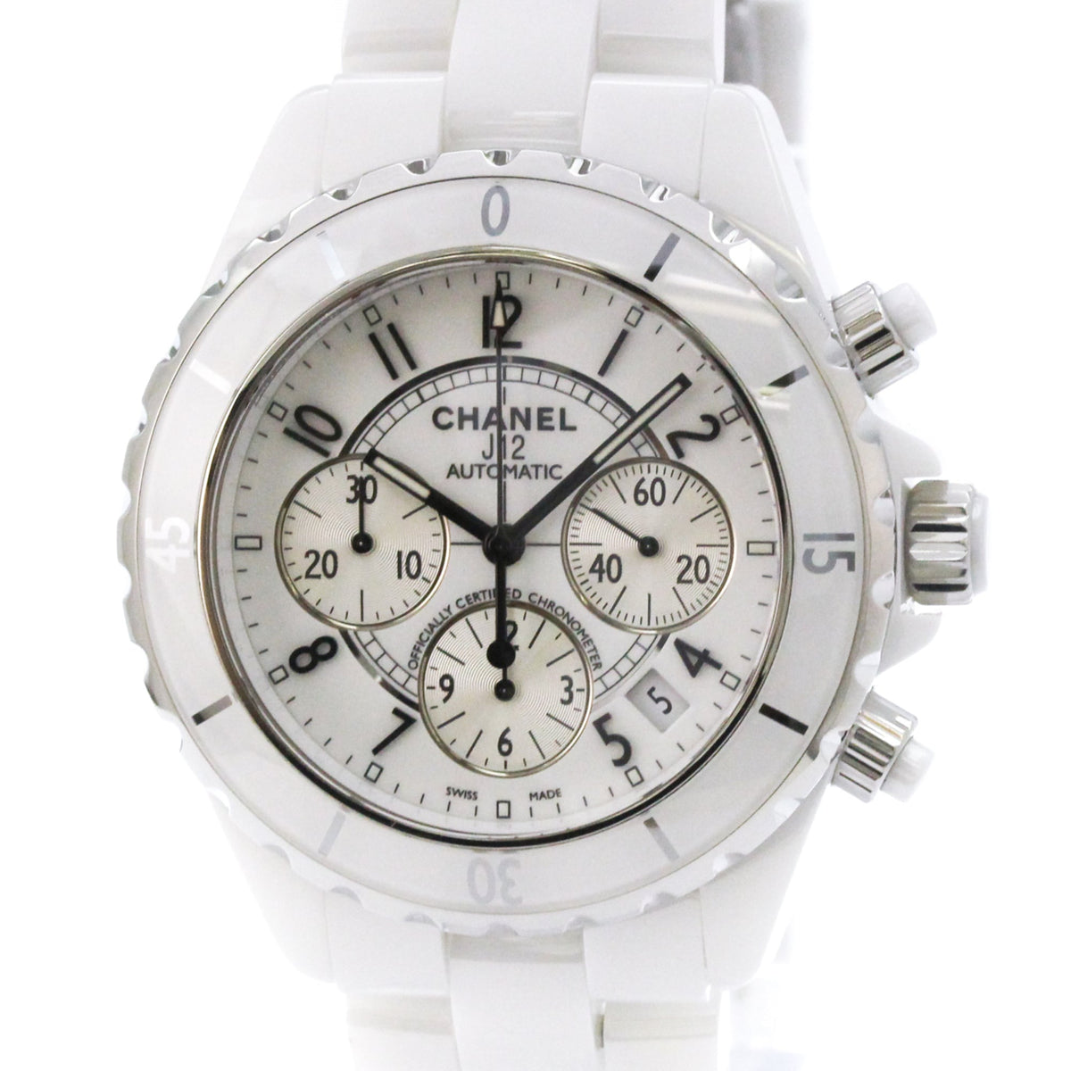 Chanel J12 H1007 White Dial 41mm Watch