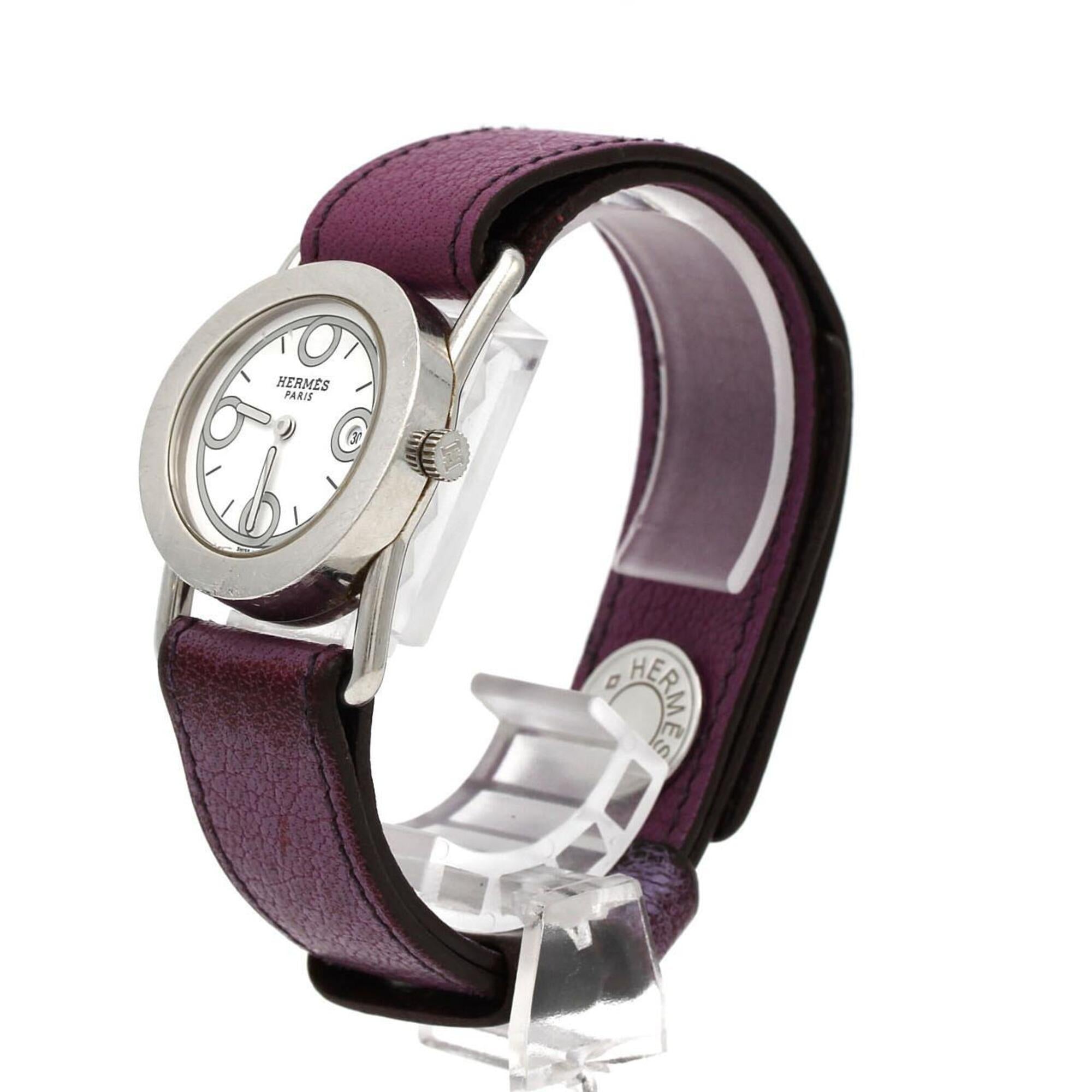 Hermes Barenia Ronde BR1.210 White Dial 28mm Watch