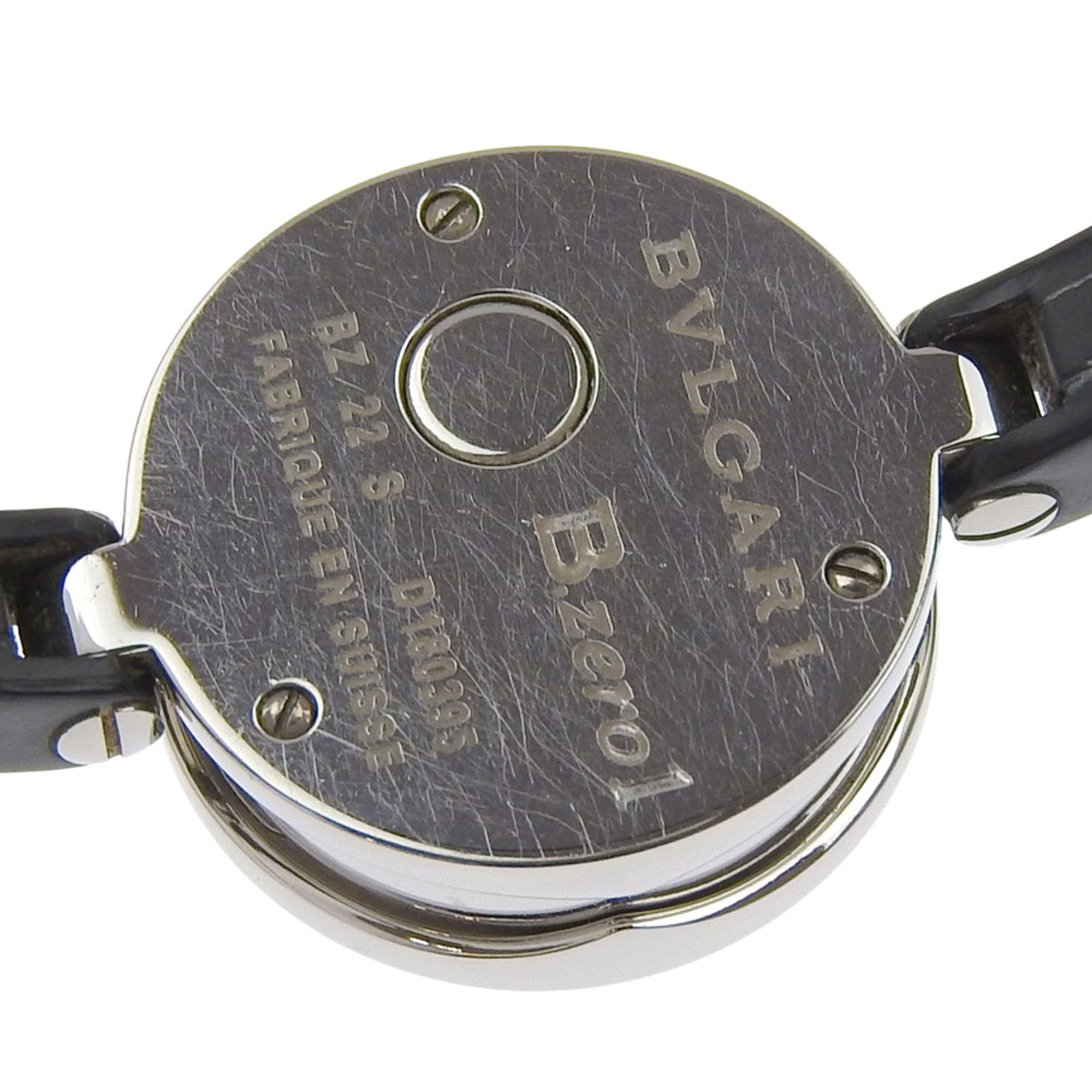 BVLGARI Bzero1 BZ22S dameshorloge van roestvrij staal en rubber, quartz uurwerk, analoge wijzerplaat, zwarte wijzerplaat