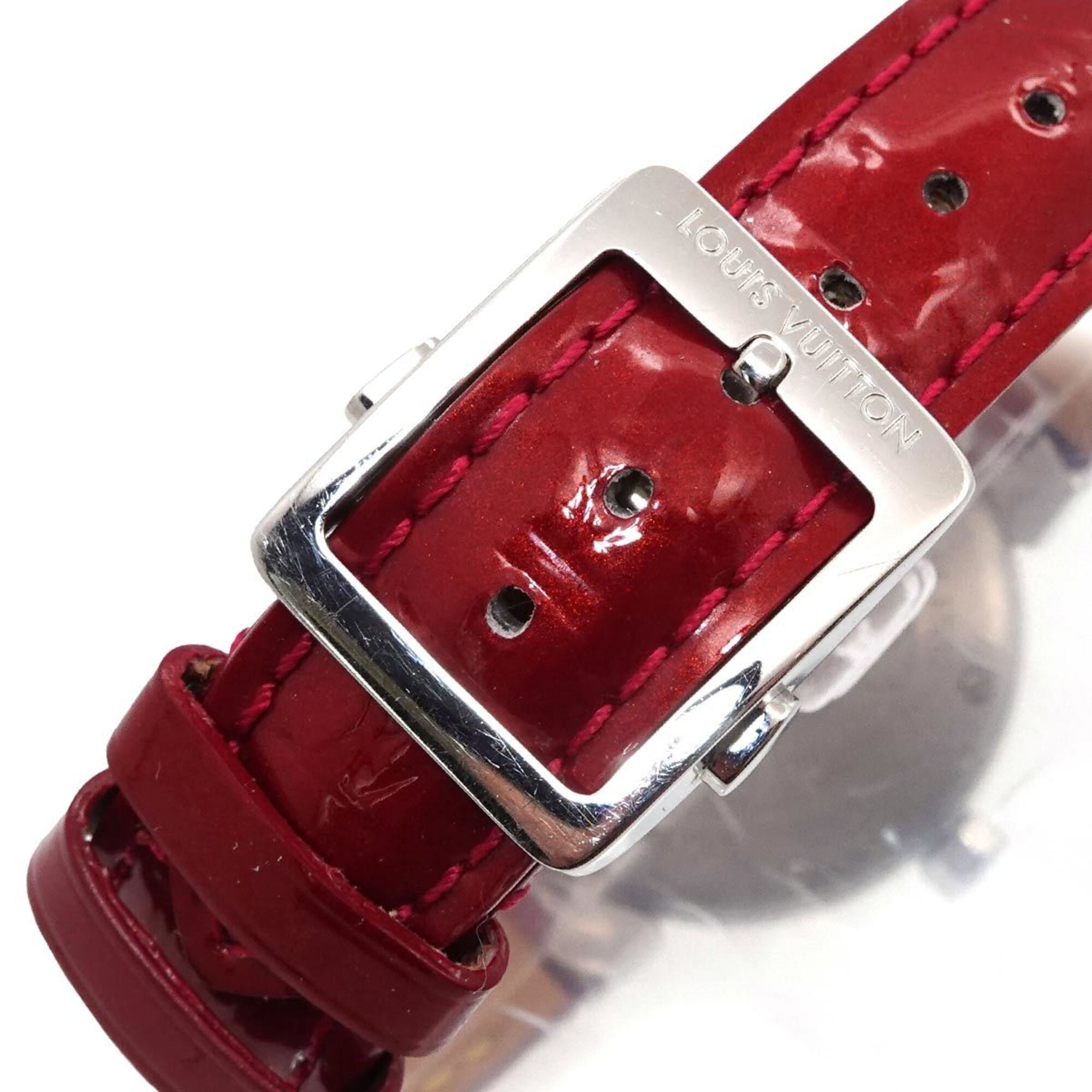 Louis Vuitton Tambour W Tour Q121Z Diamond Ladies Watch Heart Red Quartz