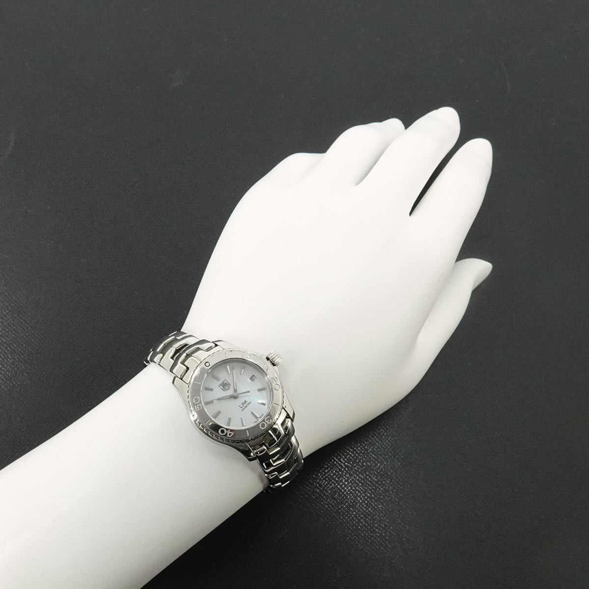 TAG Heuer Link WJ1313-0 Weiß Zifferblatt in Muscheloptik, 27 mm Uhr