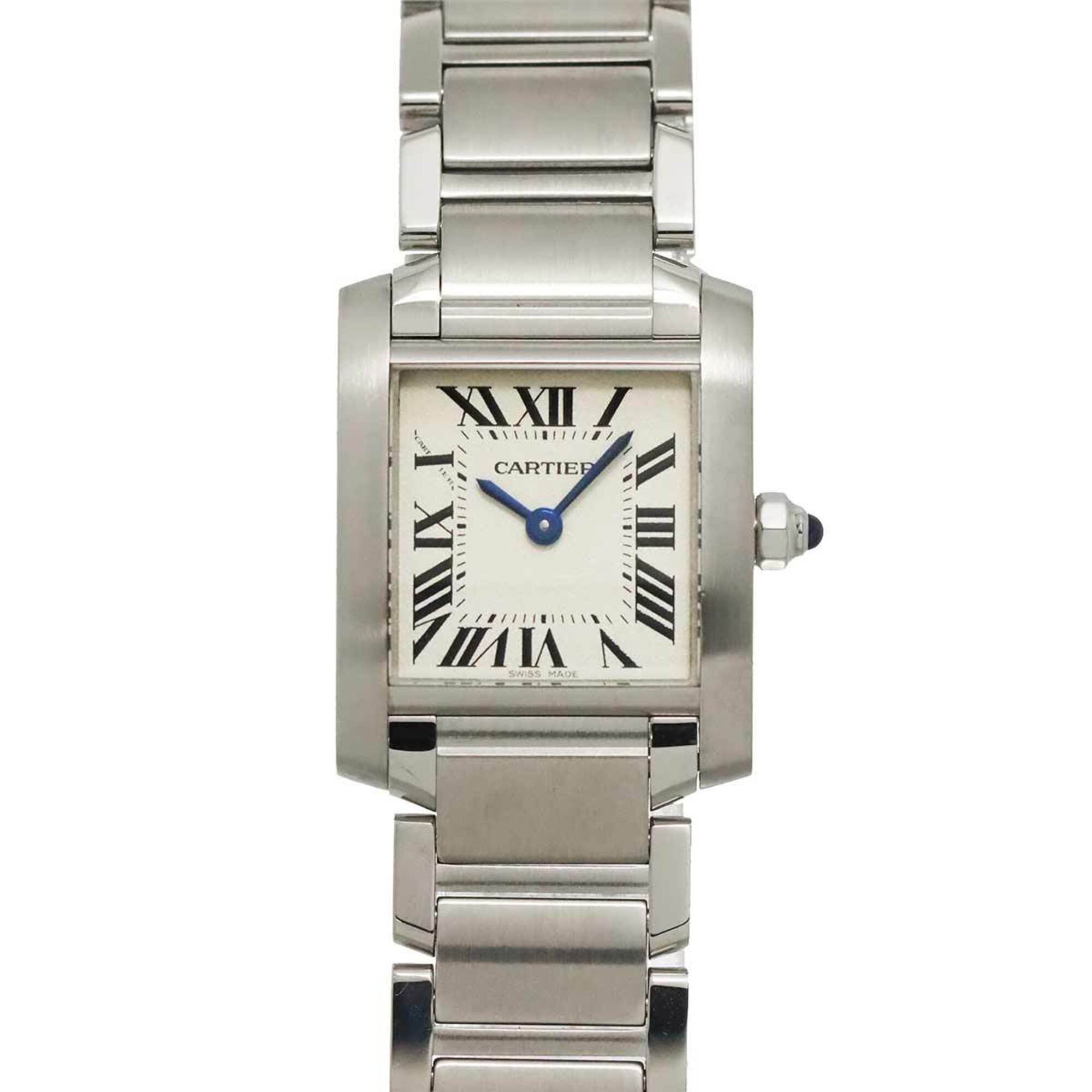 Cartier Tank Francaise SM W51008Q3 Women's Watch, Ivory, Quartz Watch