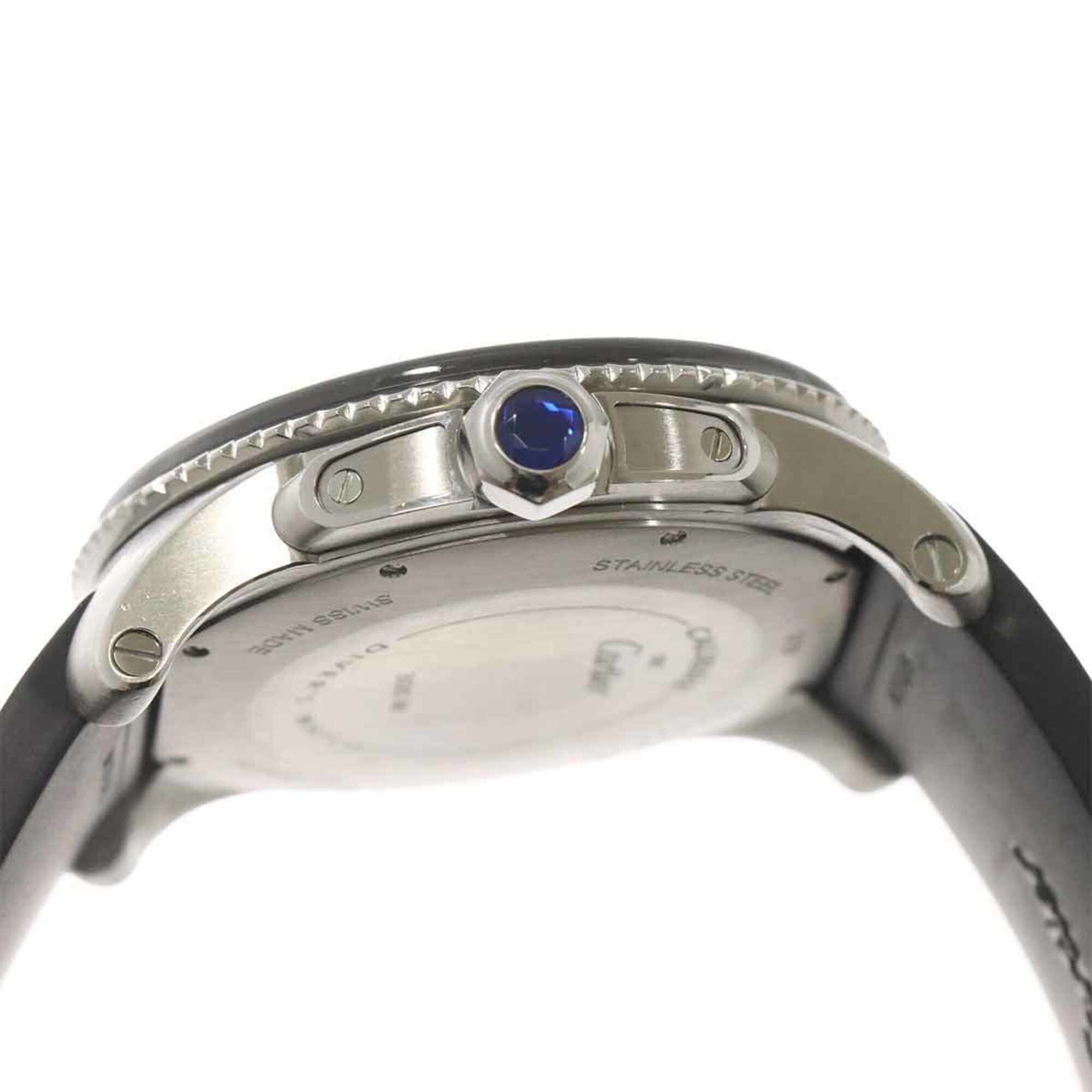 Cartier Calibre de Diver W7100056 Men's Watch, Date, Black, Automatic Movement