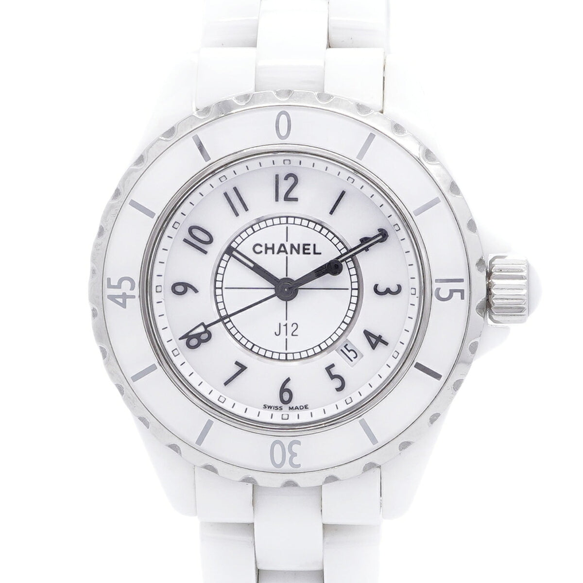 Chanel J12 H0968 Weiß Zifferblatt 34 mm Uhr