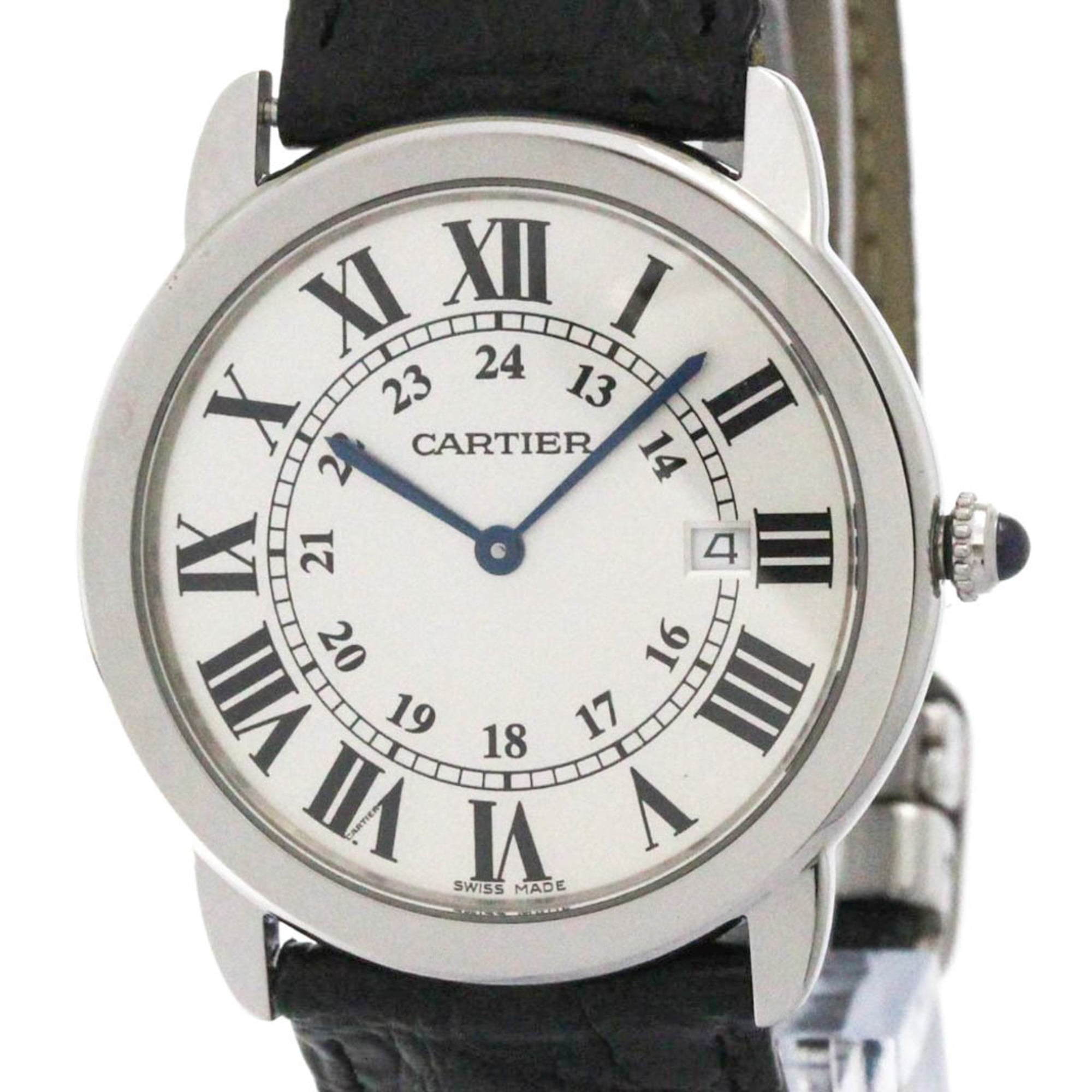 Cartier Ronde Solo W6700255 Silber Zifferblatt 36 mm Uhr