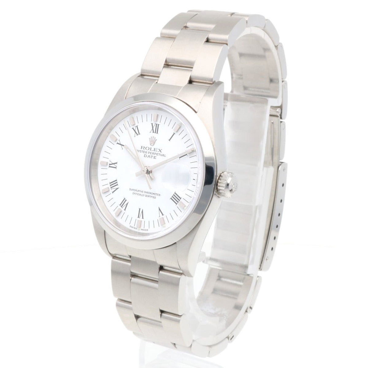 Rolex Datum Oyster Perpetual 15200 Weiß Zifferblatt 34 mm Uhr
