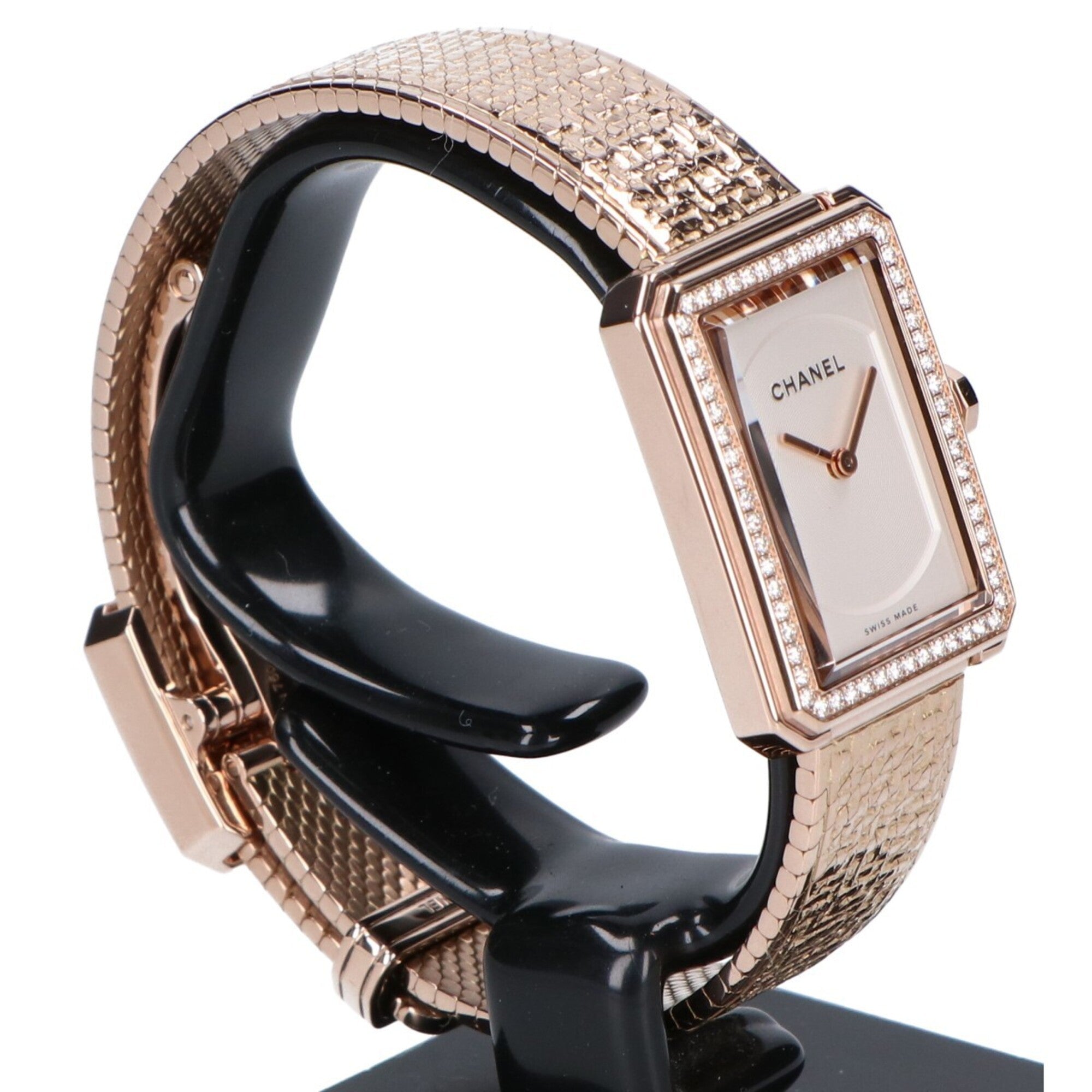 Montre CHANEL H4881 en or Beige 750, modèle « Boyfriend » en tweedQuartz - Femme (remise à neuf)