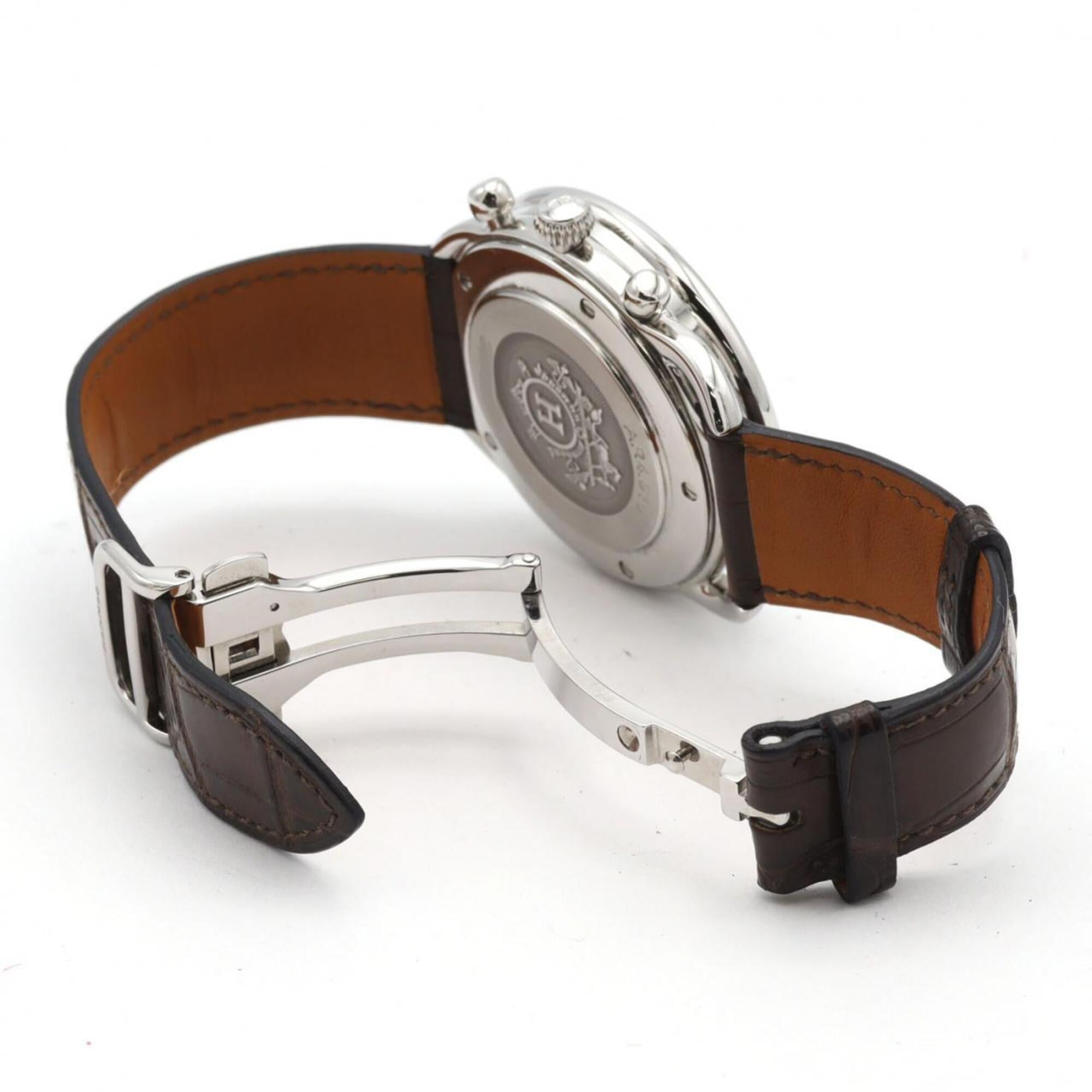 Hermes Arceau Chrono AR4.910 Brown Dial 43mm Watch