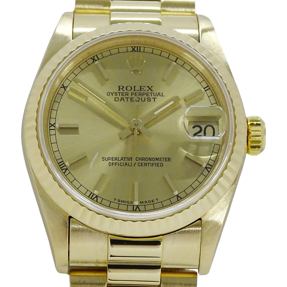 Rolex Datejust 68278G L Gold Dial 30mm Watch