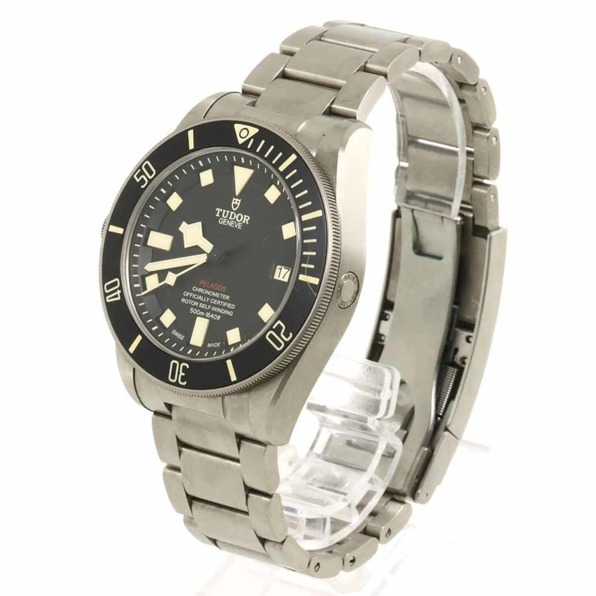 Tudor Pelagos LHD 25610TNL horloge met zwarte wijzerplaat, 42 mm