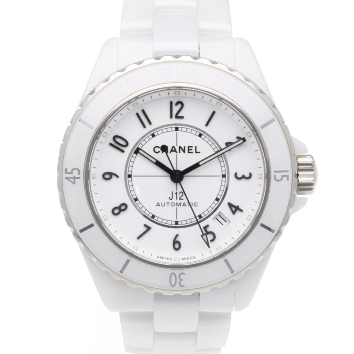 Chanel J12 Weiß Keramik H5700 Weiß Zifferblatt 39mm Uhr