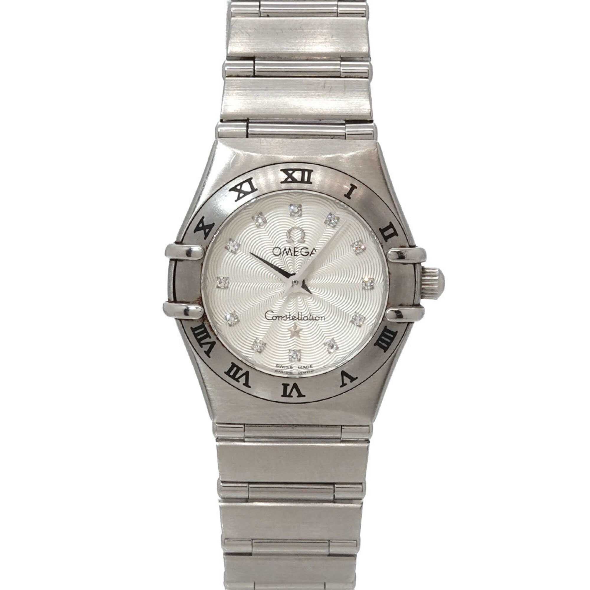 Omega Constellation Mini 1562 36 12P Diamond Ladies' Silver Quartz