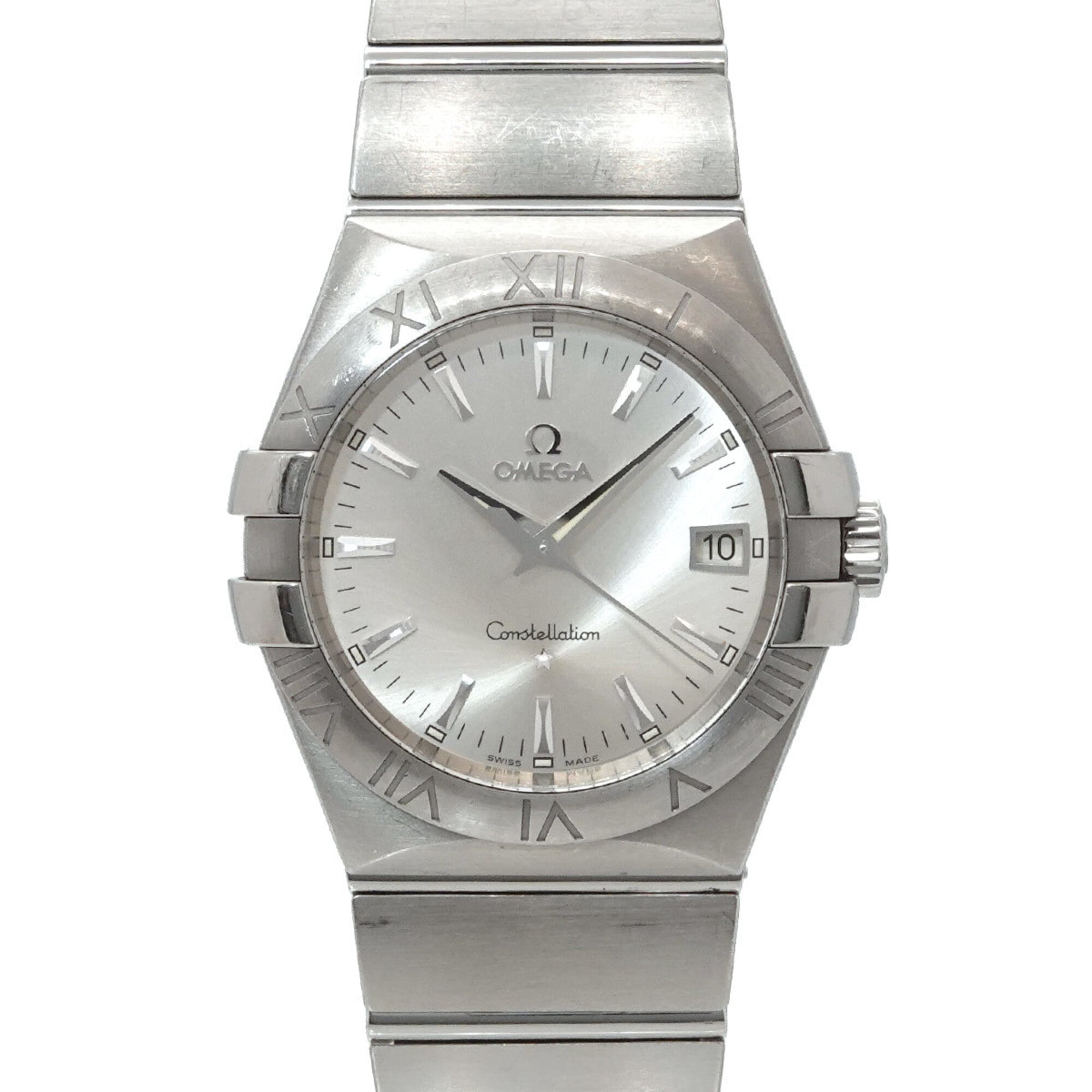 Omega Constellation 123 10 35 60 02 001 Date Silver Quartz