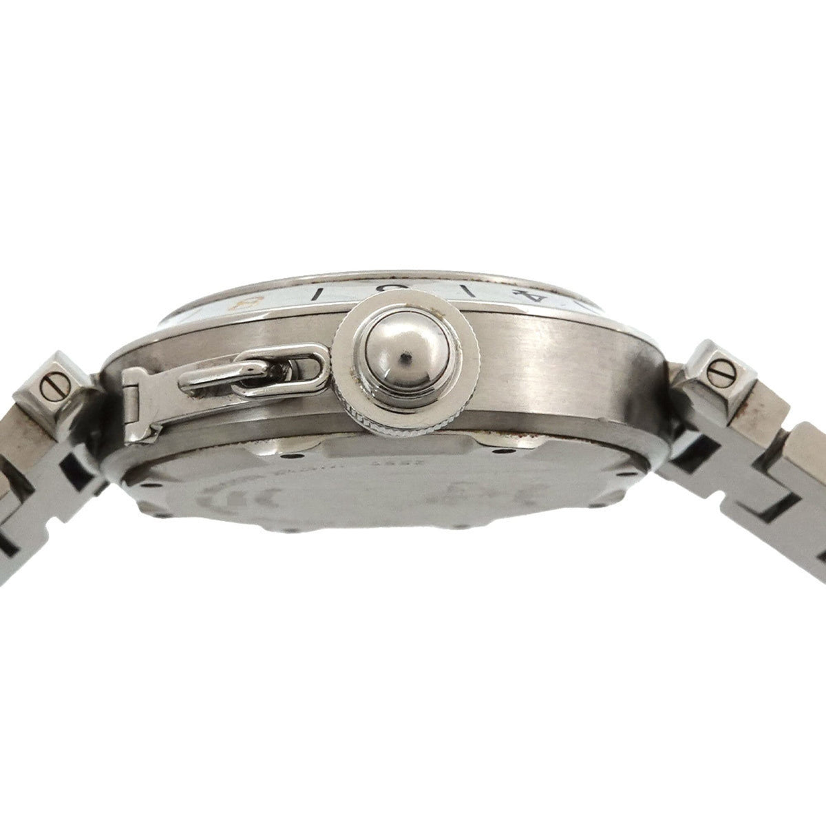 Cartier Pasha C Meridian GMT Big Date W31049M7 horloge met zwarte wijzerplaat, 35 mm