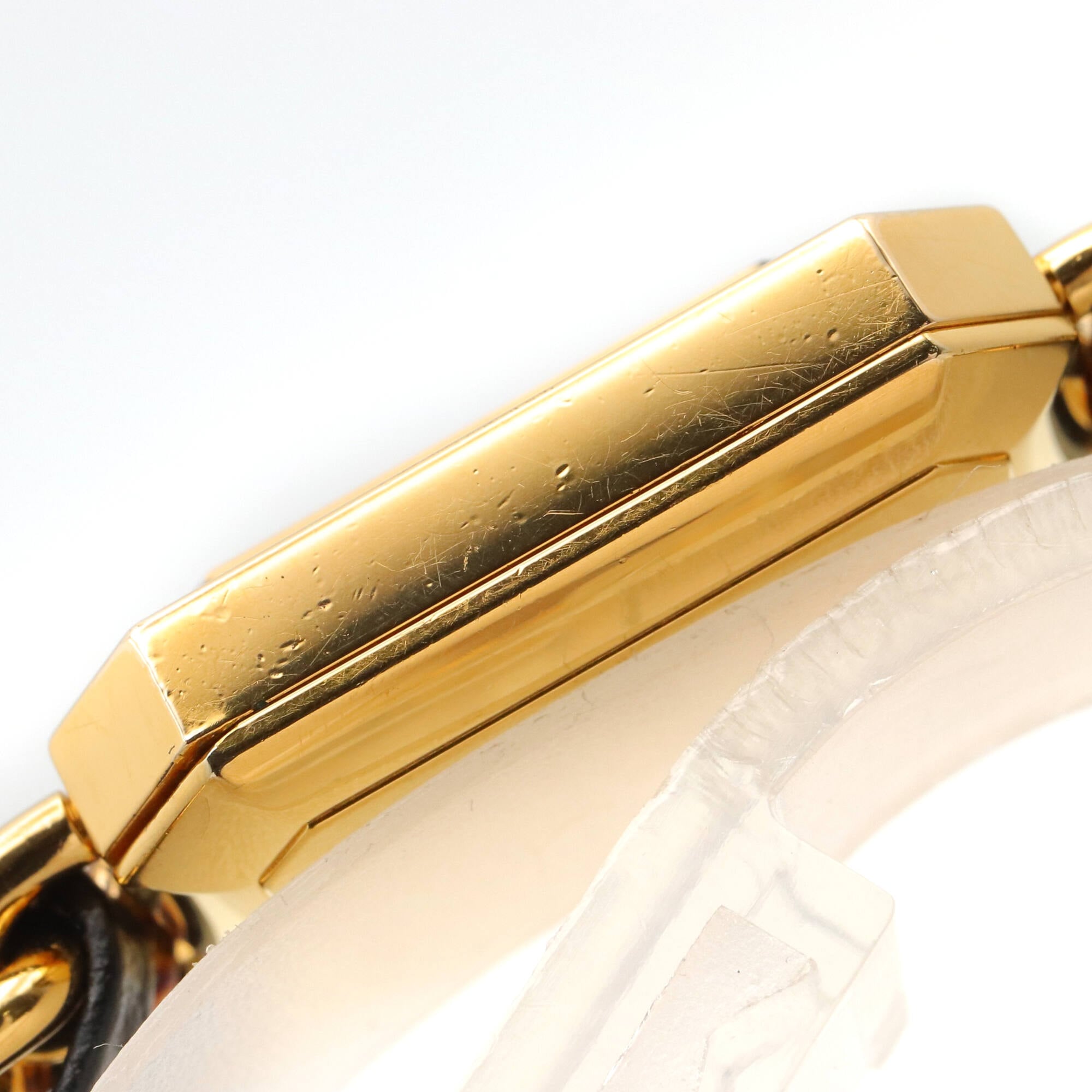 Chanel CHANEL Première M-horloge, verguld leer, dames, zwart, H0001