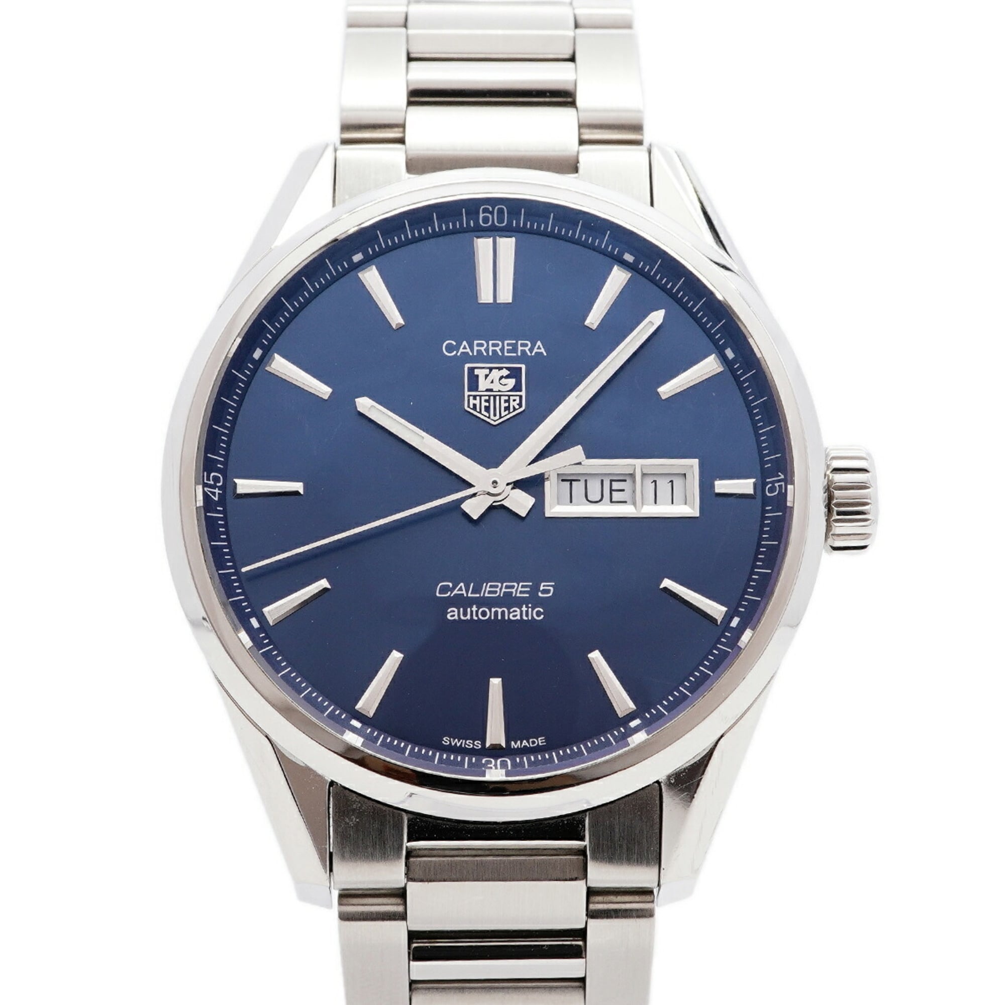 TAG Heuer Carrera Calibre 5 Day-Date WAR201E.BA0723 Blue Dial 40mm Watch