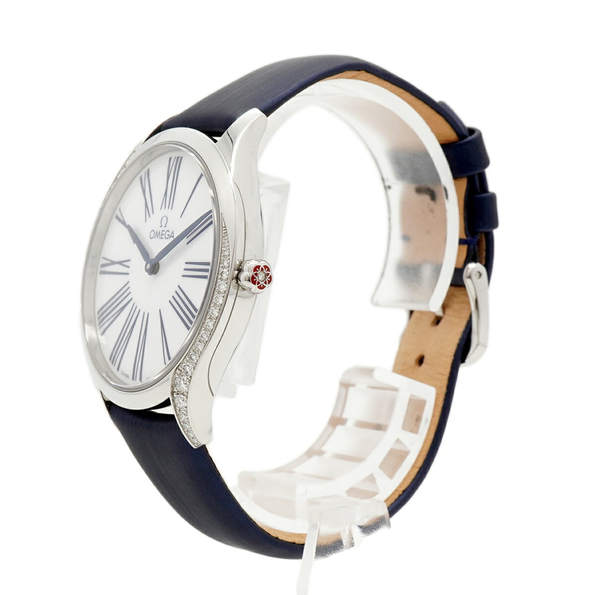 Omega De Ville Tresor Side Diamond 428.17.36.60.04.001 Weiß Zifferblatt 36 mm Uhr
