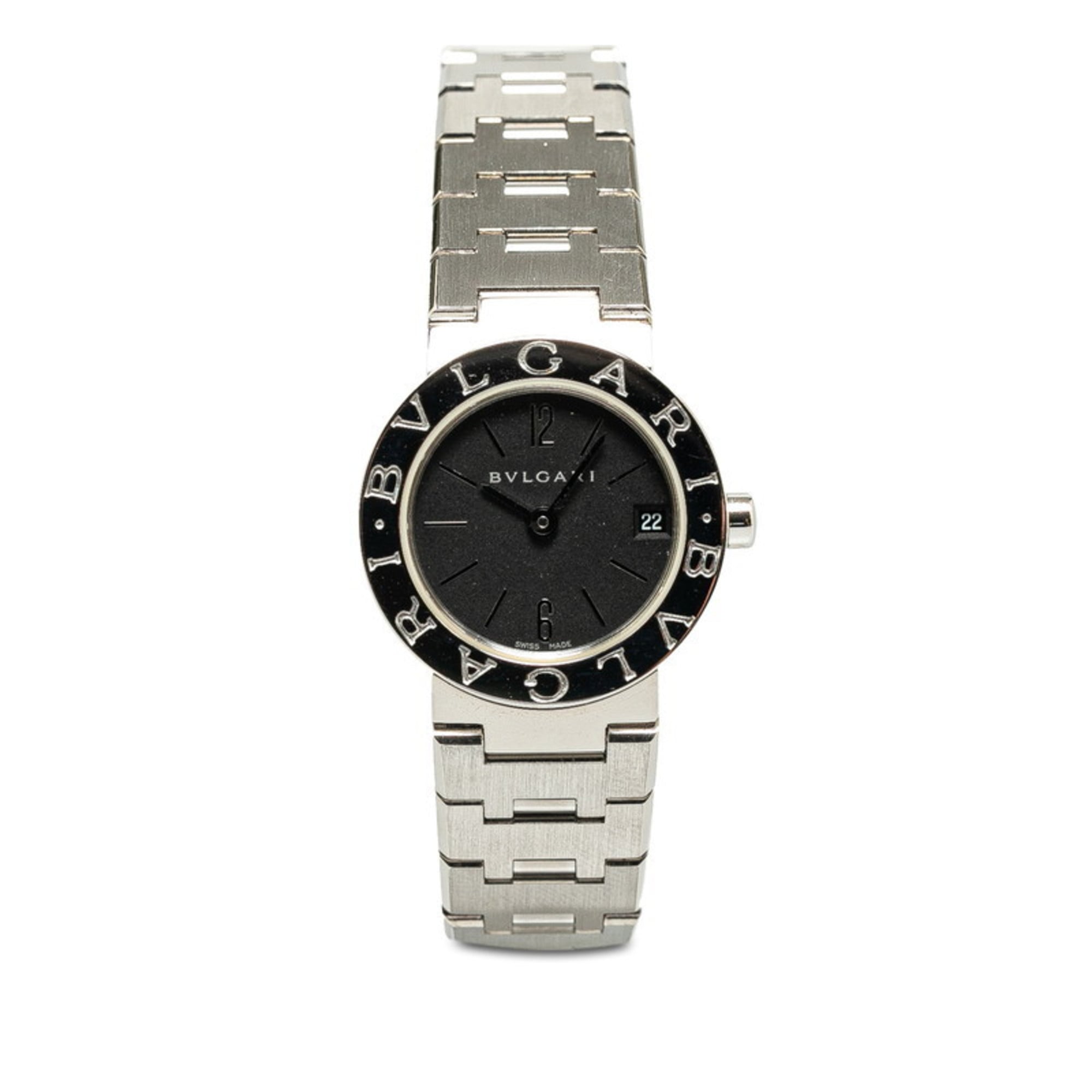 【U1929】腕時計 BVLGARI BB23SS BVLGARI Watch BB23SS Quartz Black Dial Stainless Steel Women's