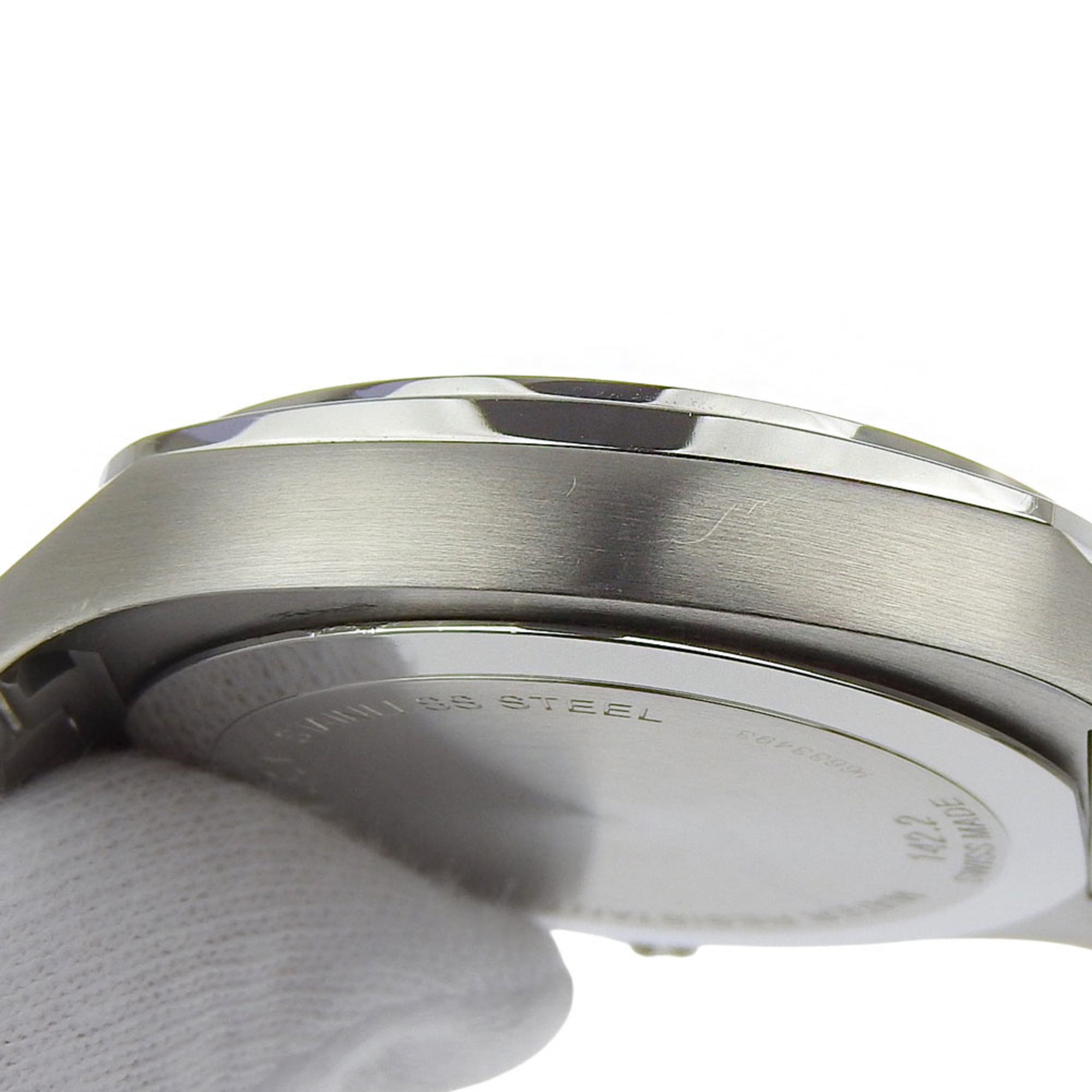 Gucci Date 100m YA142201 142 2 Black Dial Stainless Steel Quartz Watch