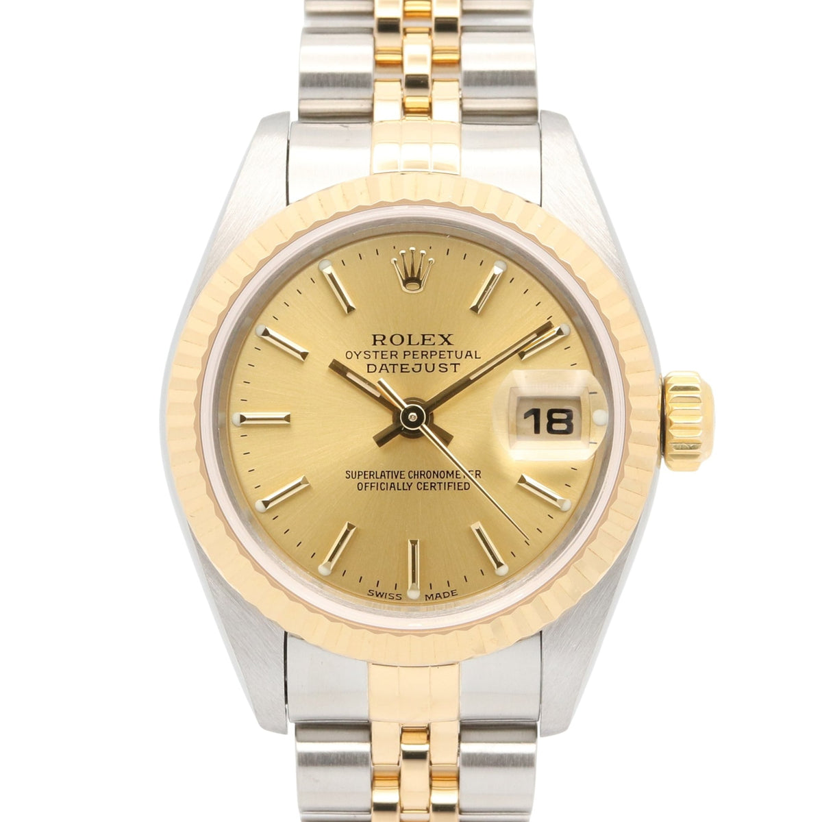 Rolex Datejust P-series 18K ( 79173 Champagne, Gold Dial 26mm Watch