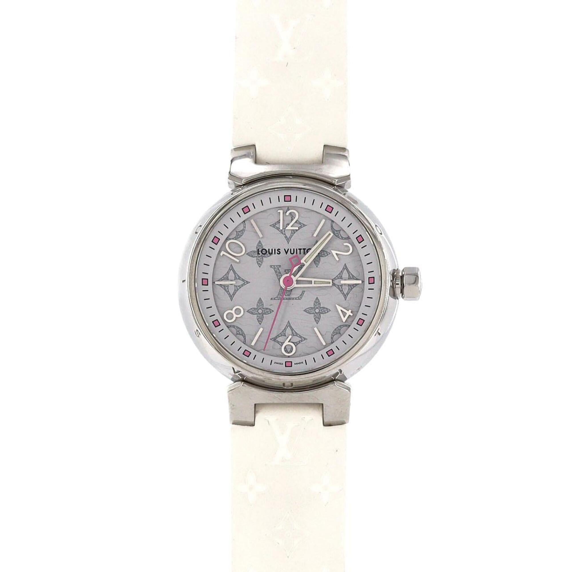 Louis Vuitton Tambour Monogram QA115 SS Quartz
