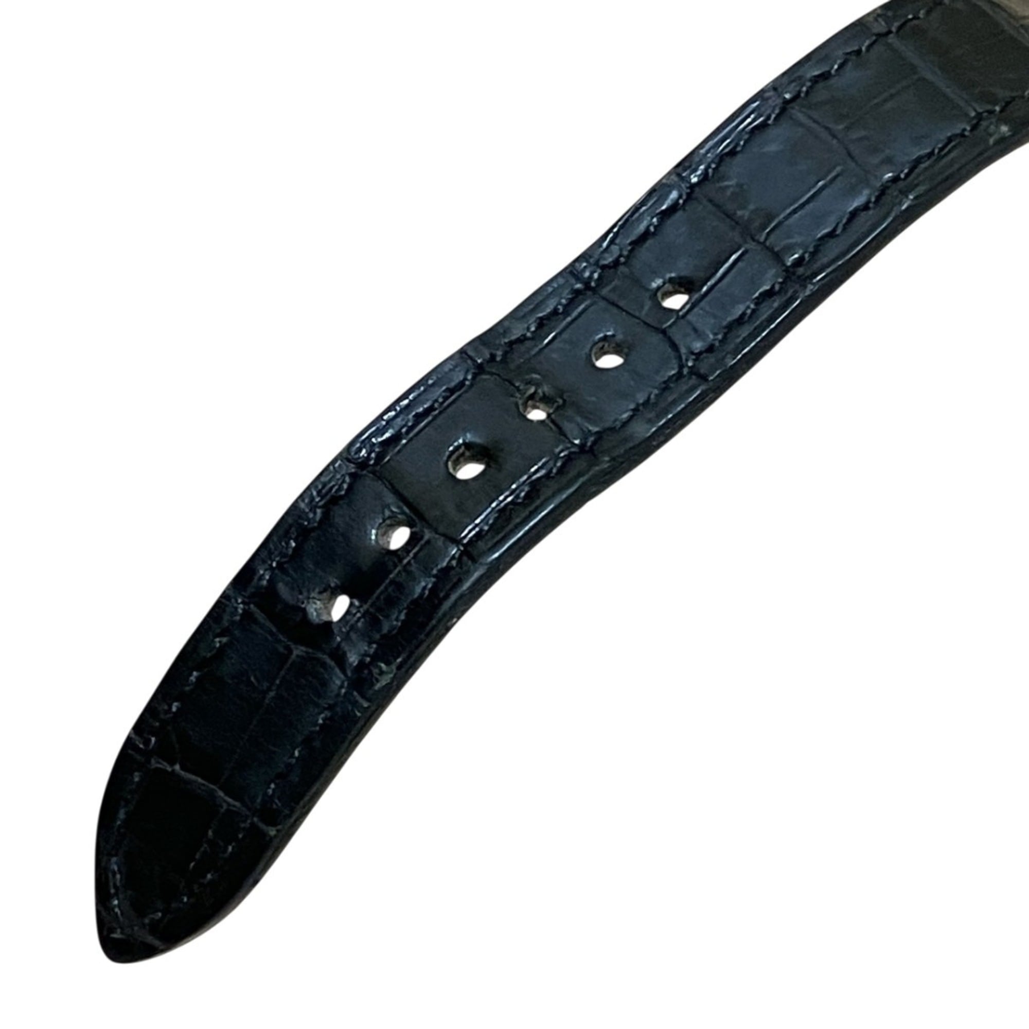 Hermes HERMES Dandem Diamond-Set Bezel Watch, Total Weight 20.8g, Stainless Steel, Genuine Leather Strap, Quartz Movement, Black Dial, TA1.230