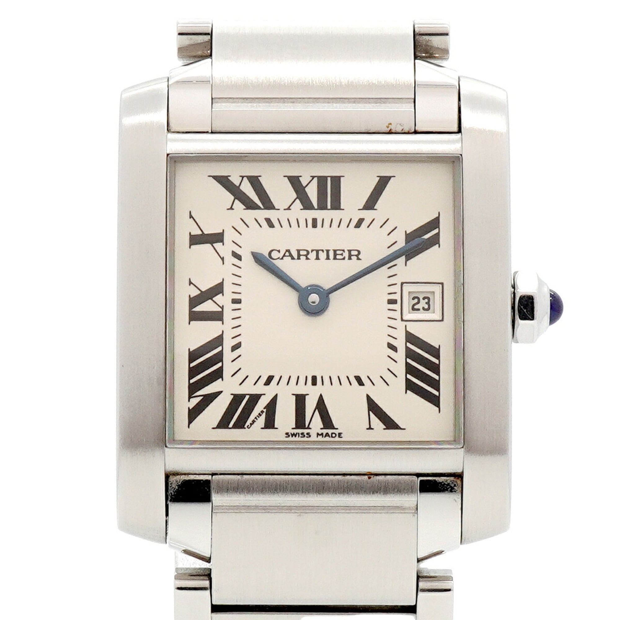 Cartier Tank Française MM W51011Q3 Ivory Dial 25mm Watch