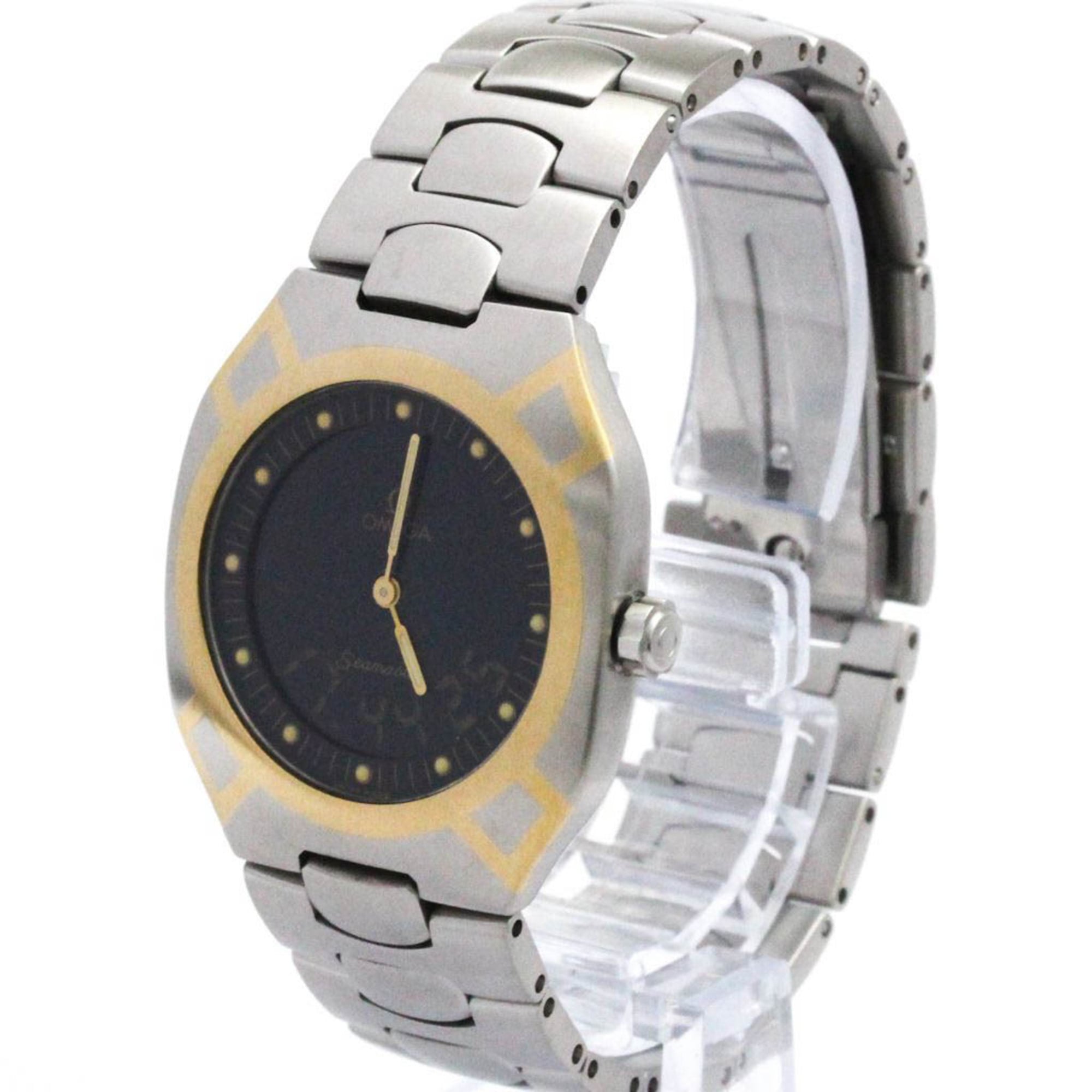 OMEGA Seamaster Polaris Analog Digital 18K Gold Steel Watch 2540.50 Polished