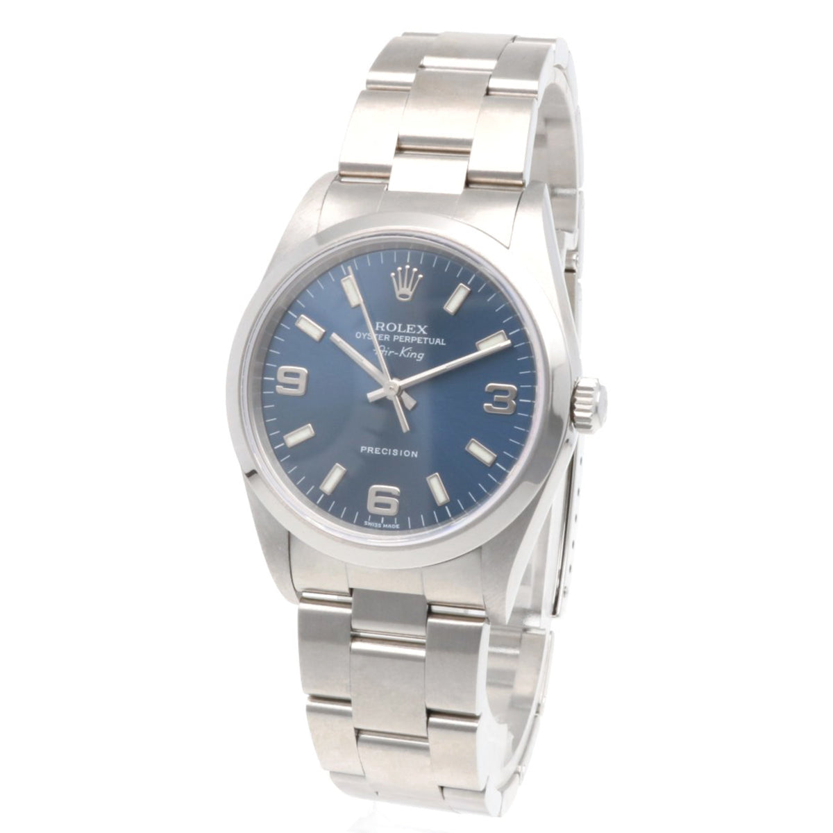 Rolex Air-King Oyster Perpetual 14000 Blue Dial 34mm Watch