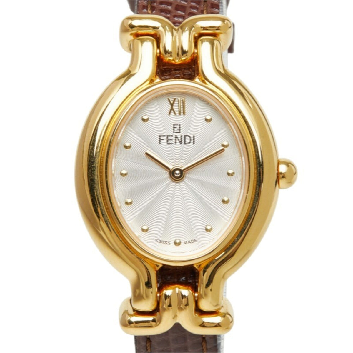 Fendi Chameleon Changeable Strap 5 Colors 640L White Dial 24mm Watch