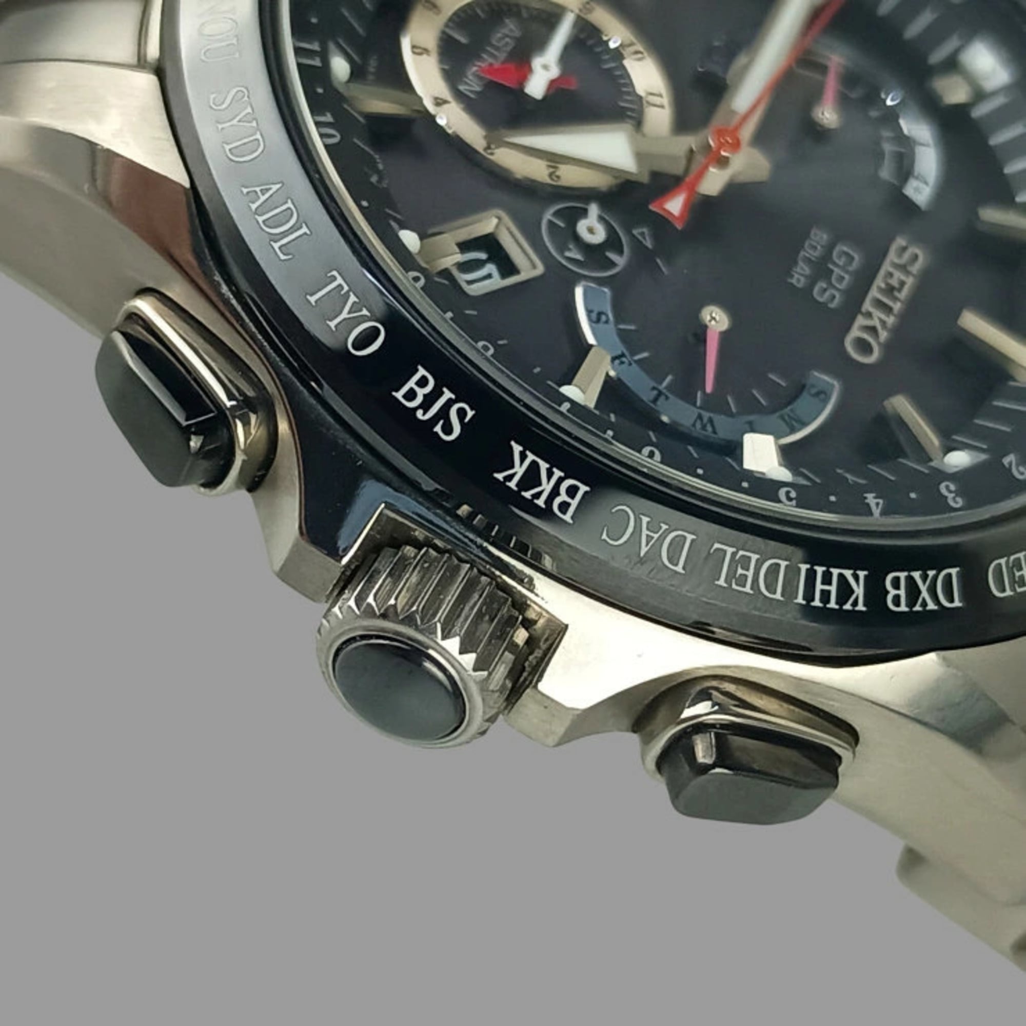 Montre Seiko Astron GPS 8X53-0AB0 SBXB041 Noir cadran de 45 mm