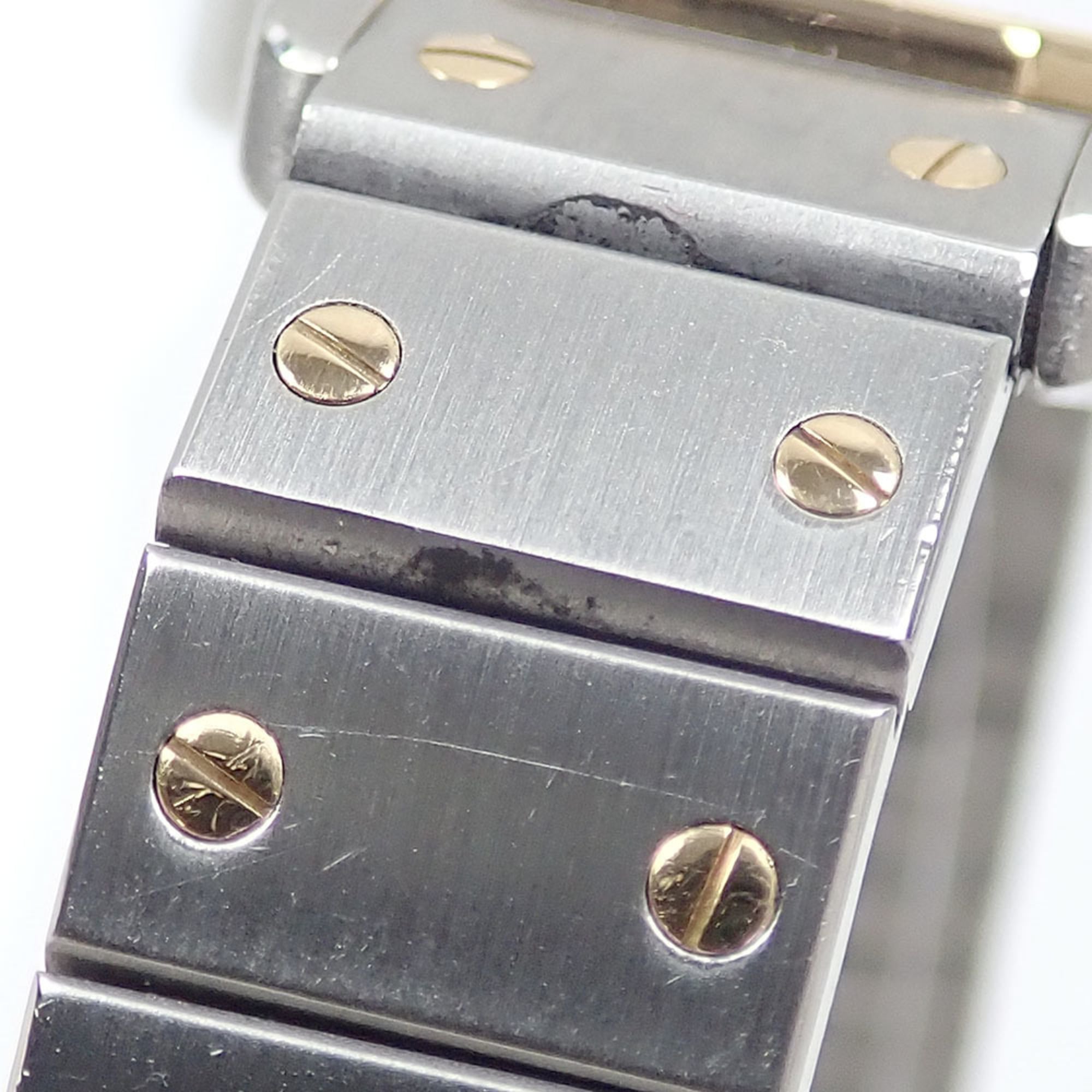 Cartier Santos Octagon SM Ladies Quartz Watch, Stainless Steel & 18K Yellow Gold, W2001683/187903, Battery Operated