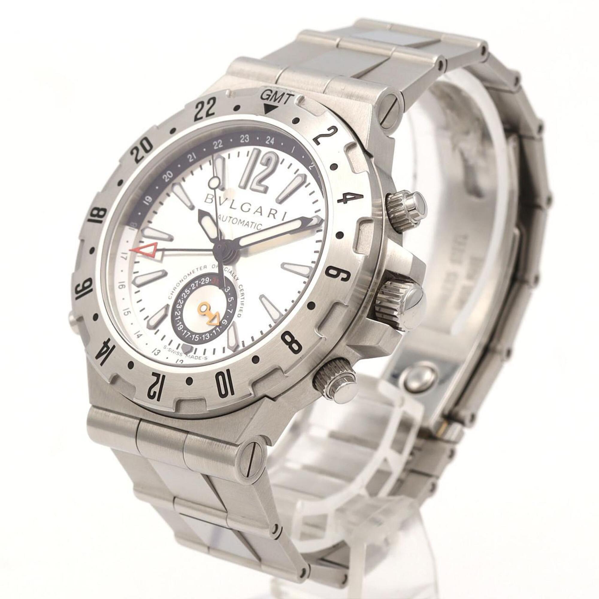 Bvlgari Bulgari Diagono Professional GMT GMT40S/GMT40C5SSD Silver Dial 40mm Watch