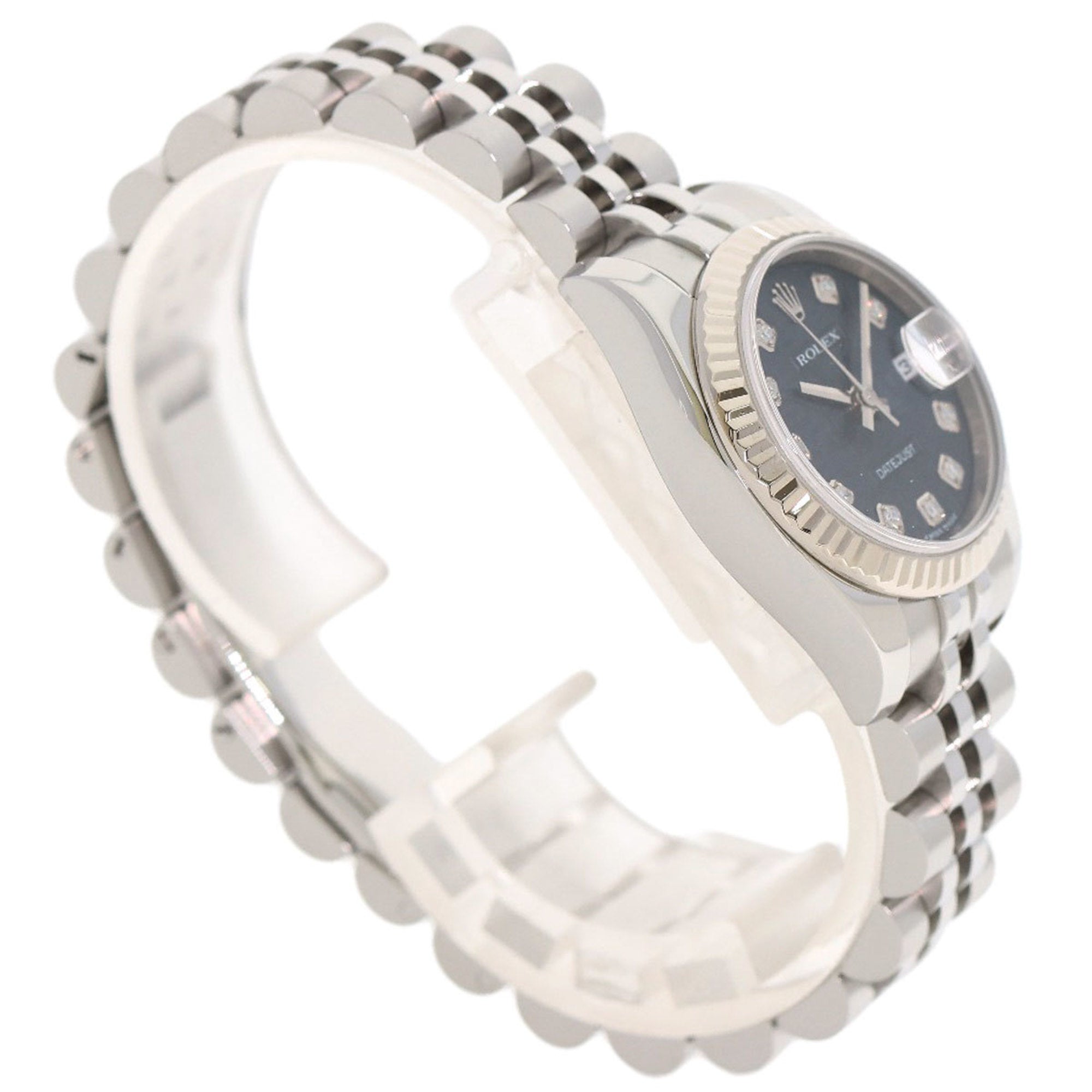 Rolex 179174G Datejust 10P Diamond Watch Stainless Steel SS K18WG Ladies ROLEX