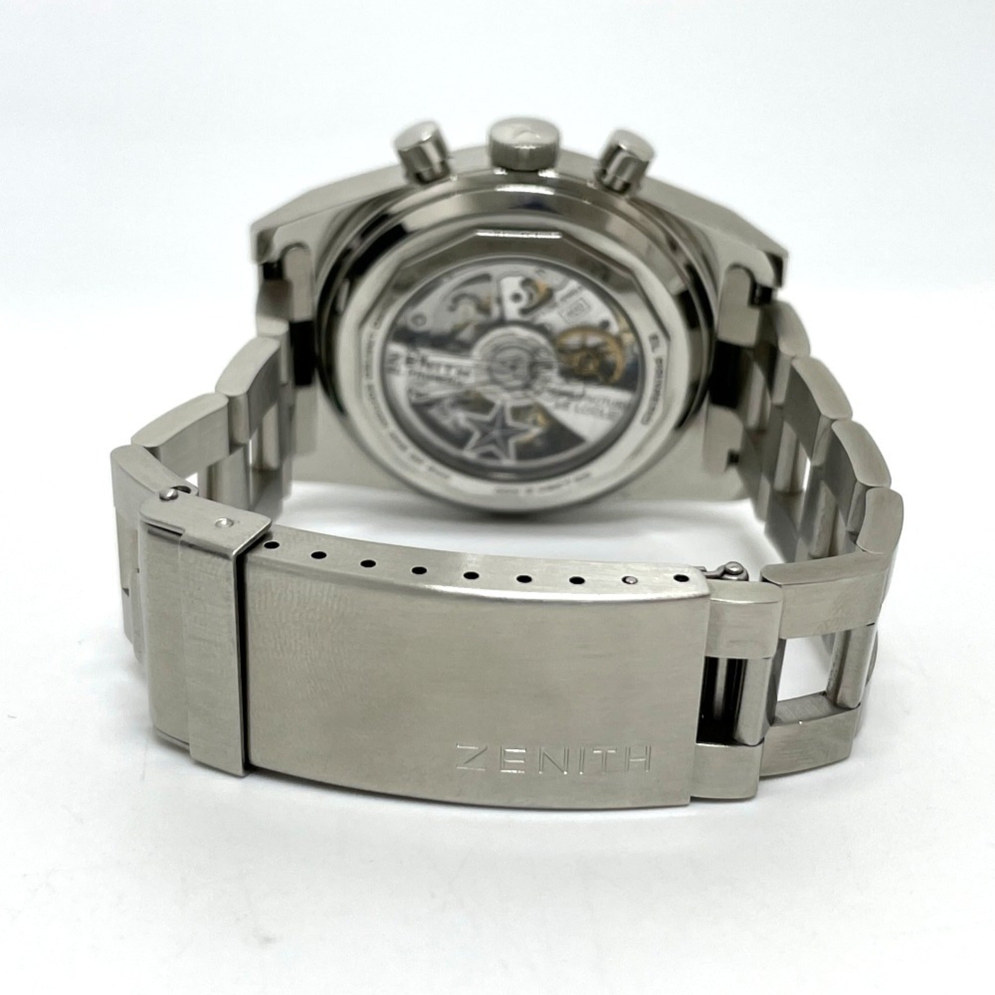ZENITH 3.L384.400 Lupin the Third, 2. Auflage, limitierte Auflage von 200 Stück in Japan, Revival A384 Chronomaster, Herrenuhr aus Edelstahl, Silber