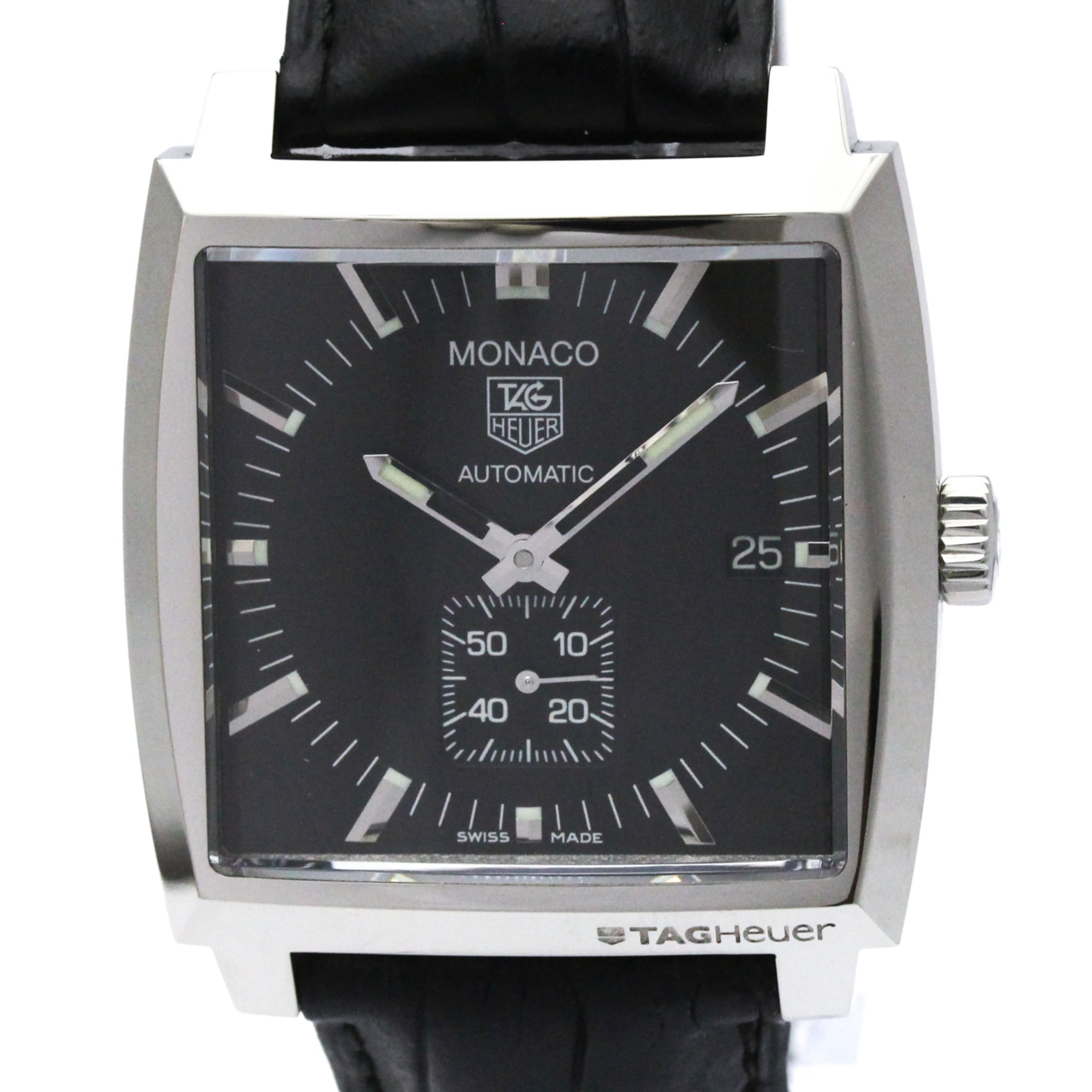 TAG Heuer Monaco WW2110 Black Dial 38mm Watch