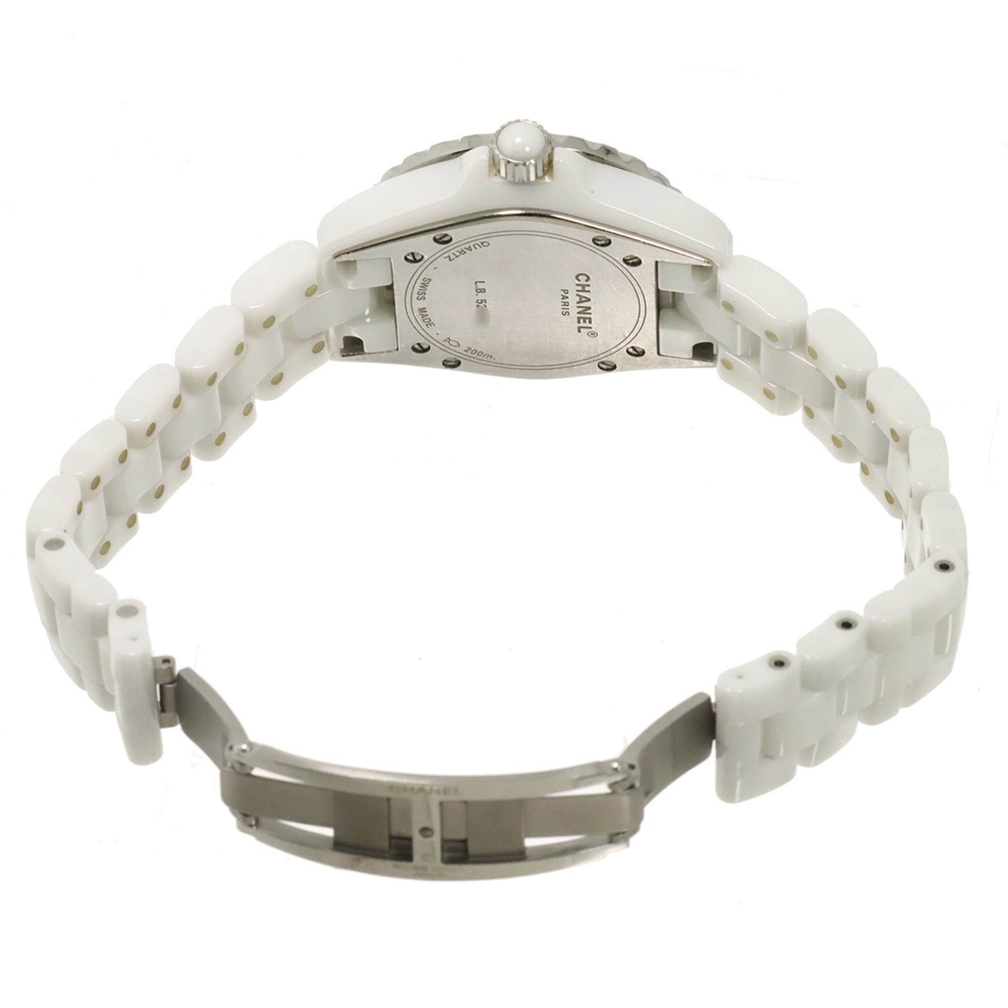 Chanel J12 33mm H0968 Women's Watch, Date Display, White Ceramic Quartz Watch