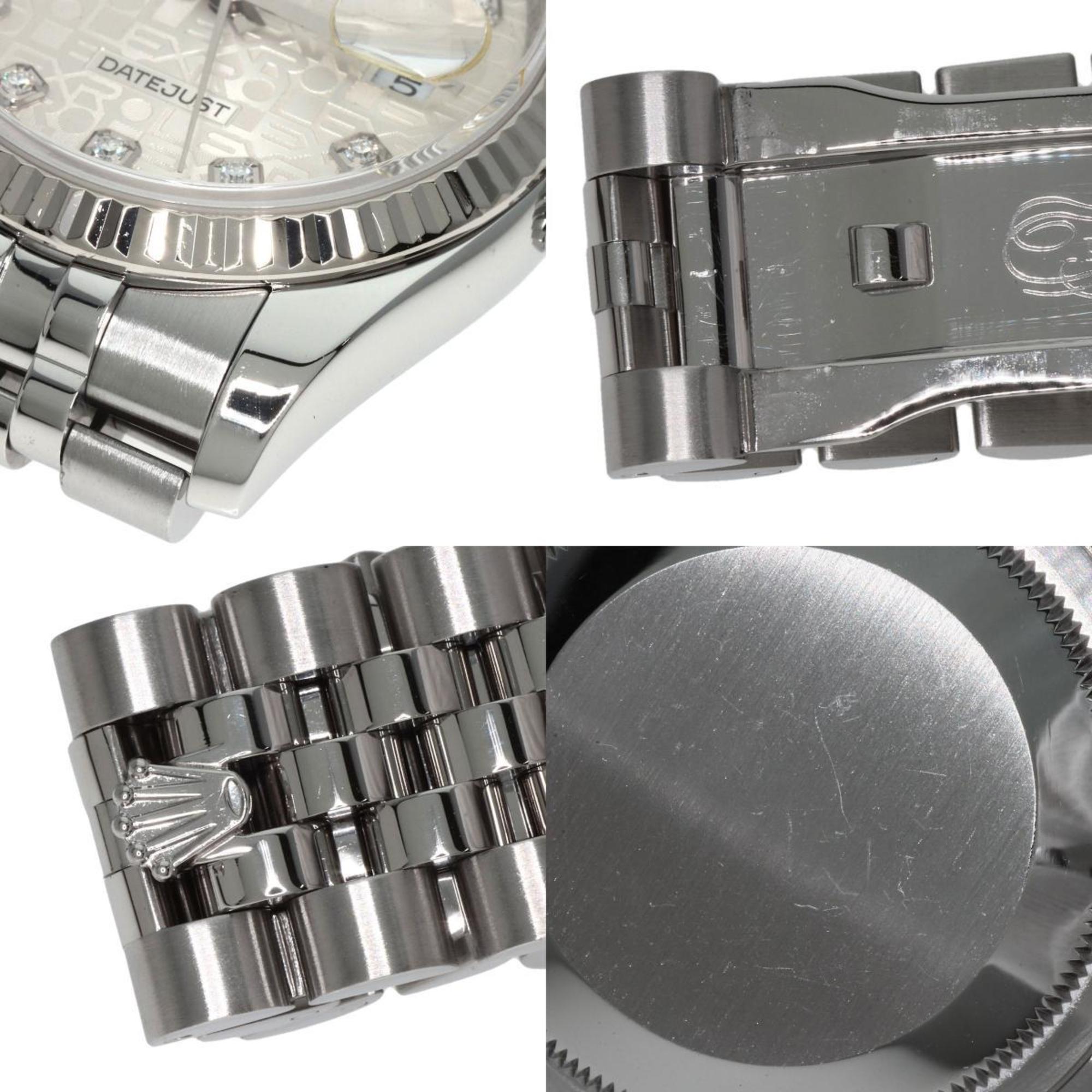 Rolex 116234G Datejust 10P Diamantuhr aus Edelstahl (SS) und 18 Karat Weißgold (K18WG) für Herren – ROLEX