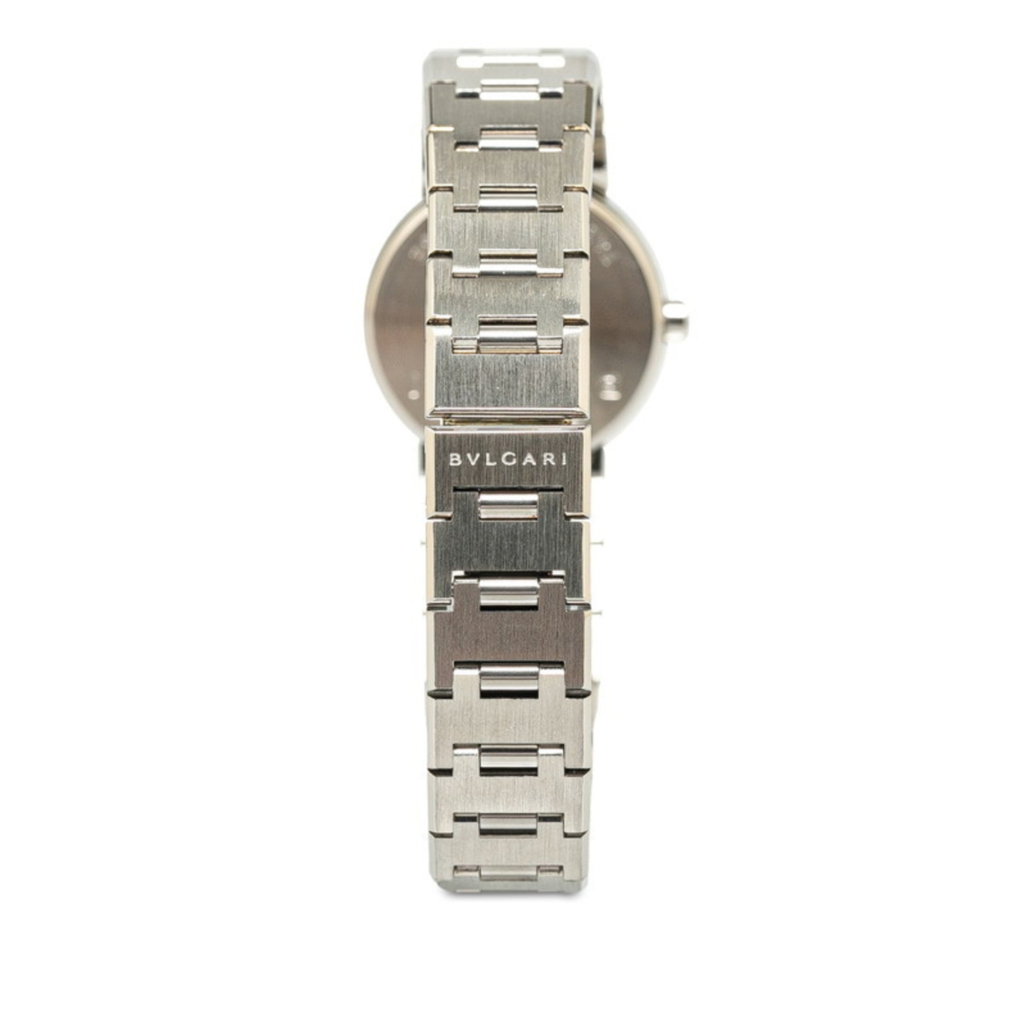 BVLGARI Uhr BB23SS Quarz Schwarz Zifferblatt, Edelstahl, Damenuhr