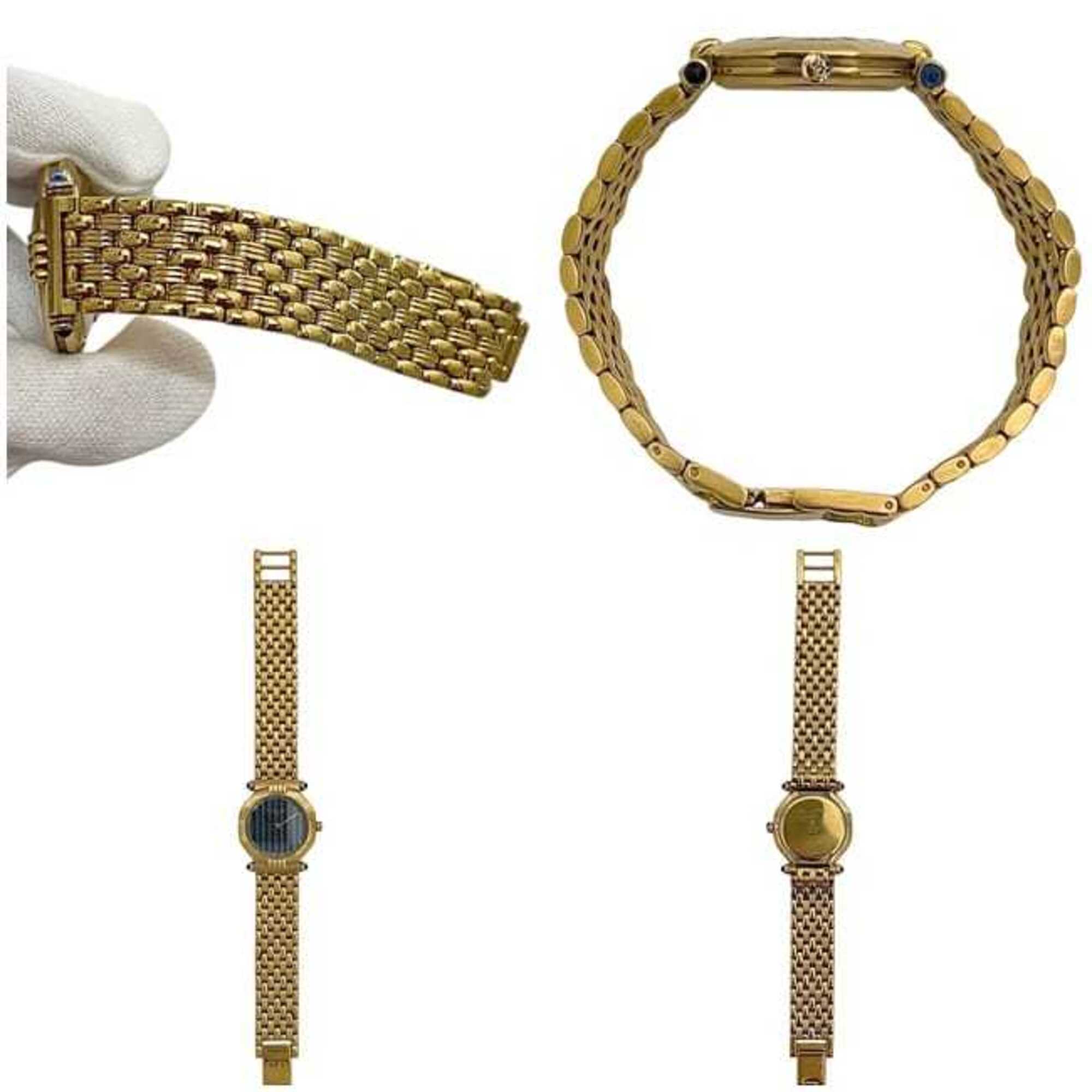 Christian Dior Swing Dress Watch Navy Gold 64151 Women's Stainless Ste