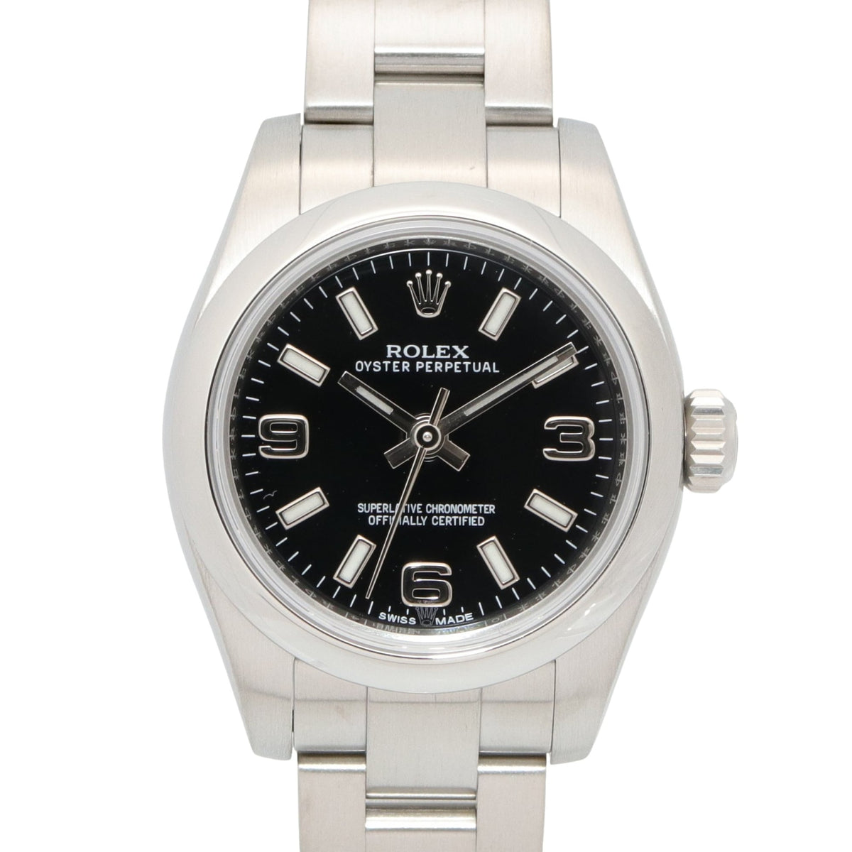 Montre Rolex Oyster Perpetual 176200 Noir avec cadran de 26 mm