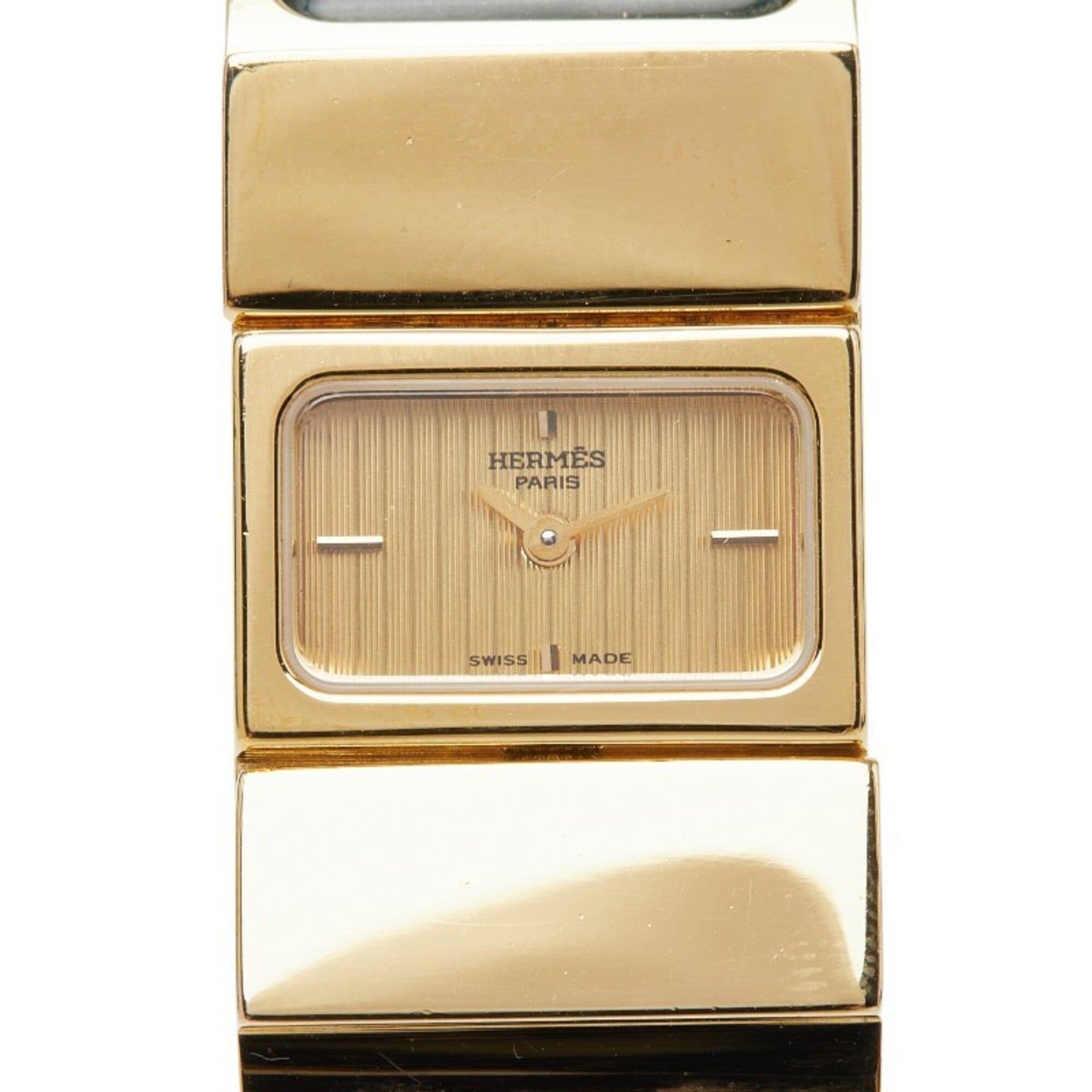 Hermes Loquet LO1.201 Gold Dial Gold plated 19mm Watch