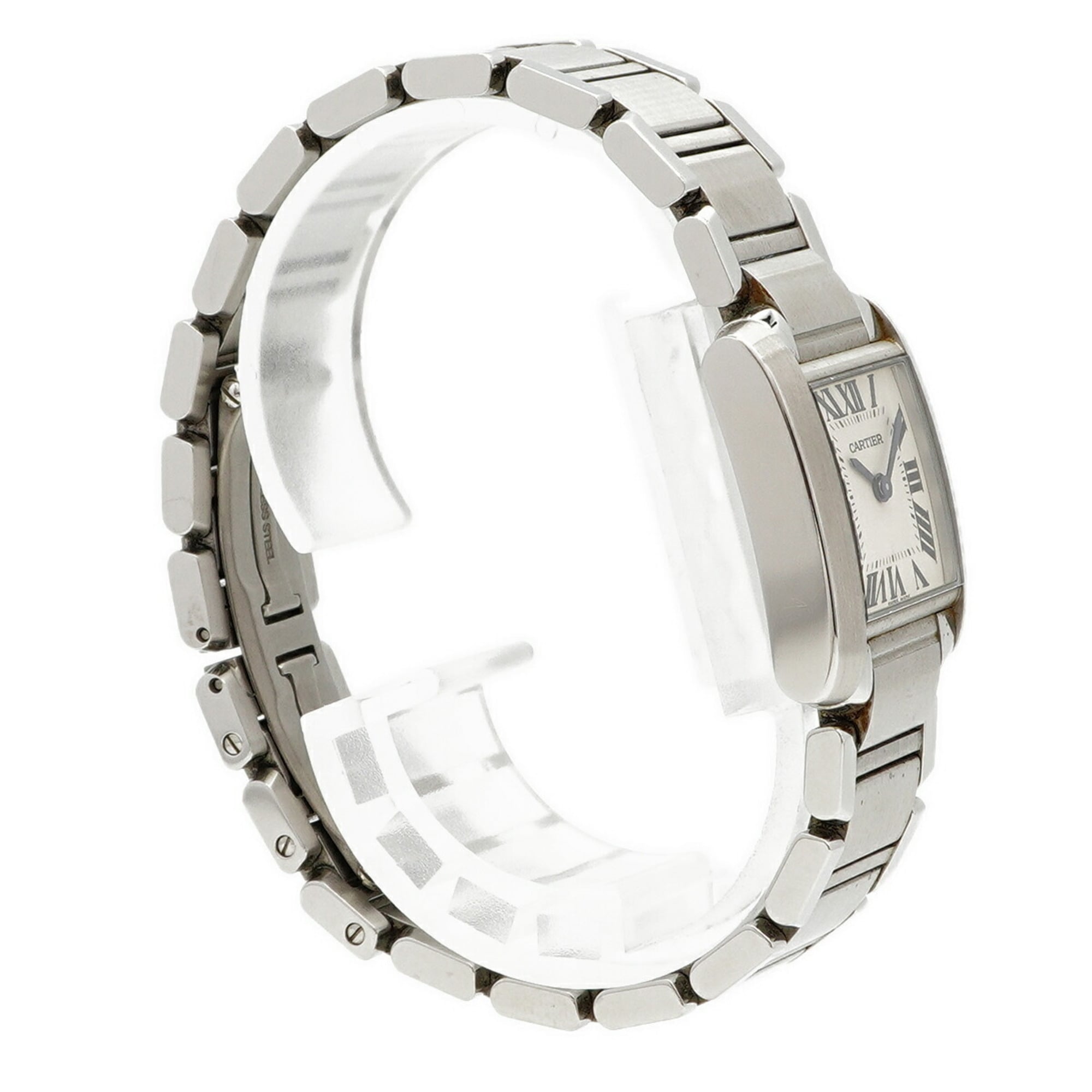 Cartier Tank Française SM W51008Q3 Damenuhr Elfenbein Zifferblatt