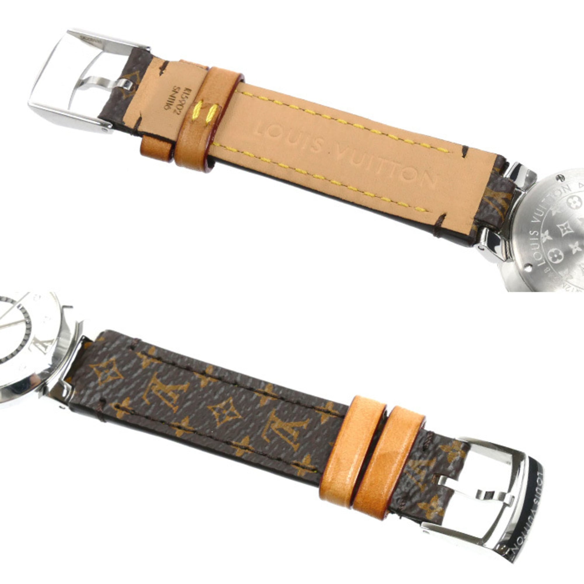 Louis Vuitton Tambour Slim 8PD Battery Operated Q12MG Silver Dial 28mm Watch