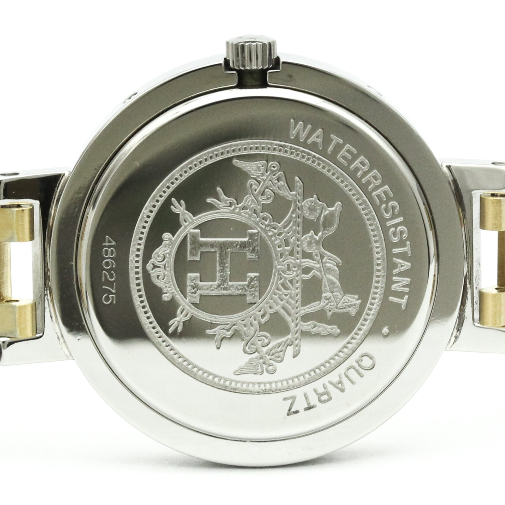 HERMES Clipper Gold Plated Stainless Steel Quartz